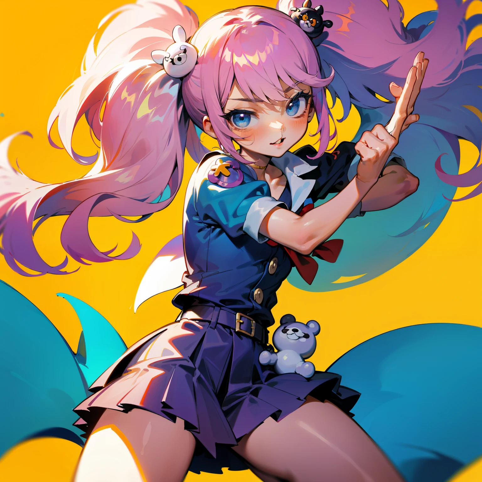 leon , Una pegatina，Adolable，kawaii，Adolable，Diferentes poses, fondo simple，