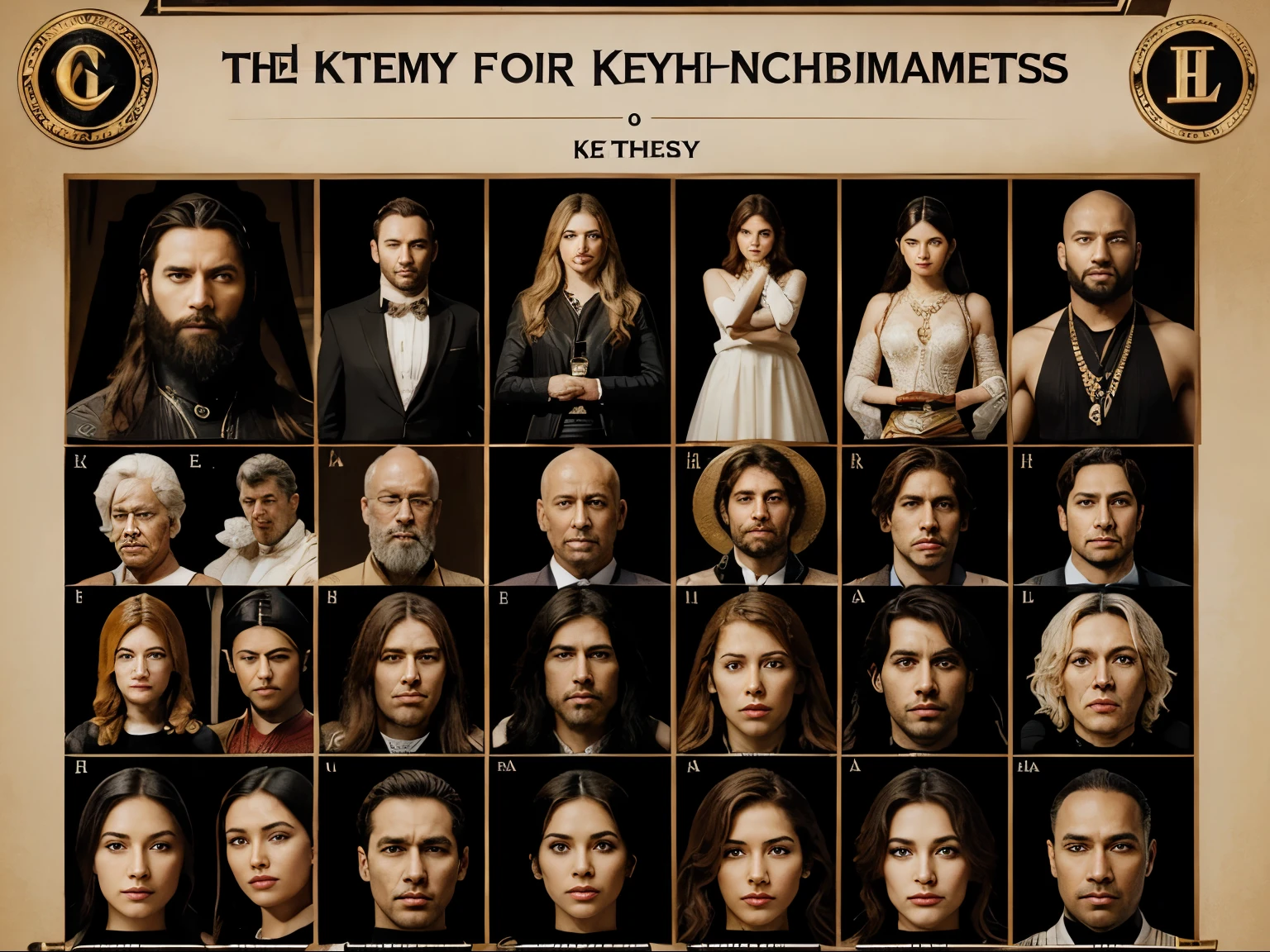 Graphic showing the 12 main archetypes and their key traits