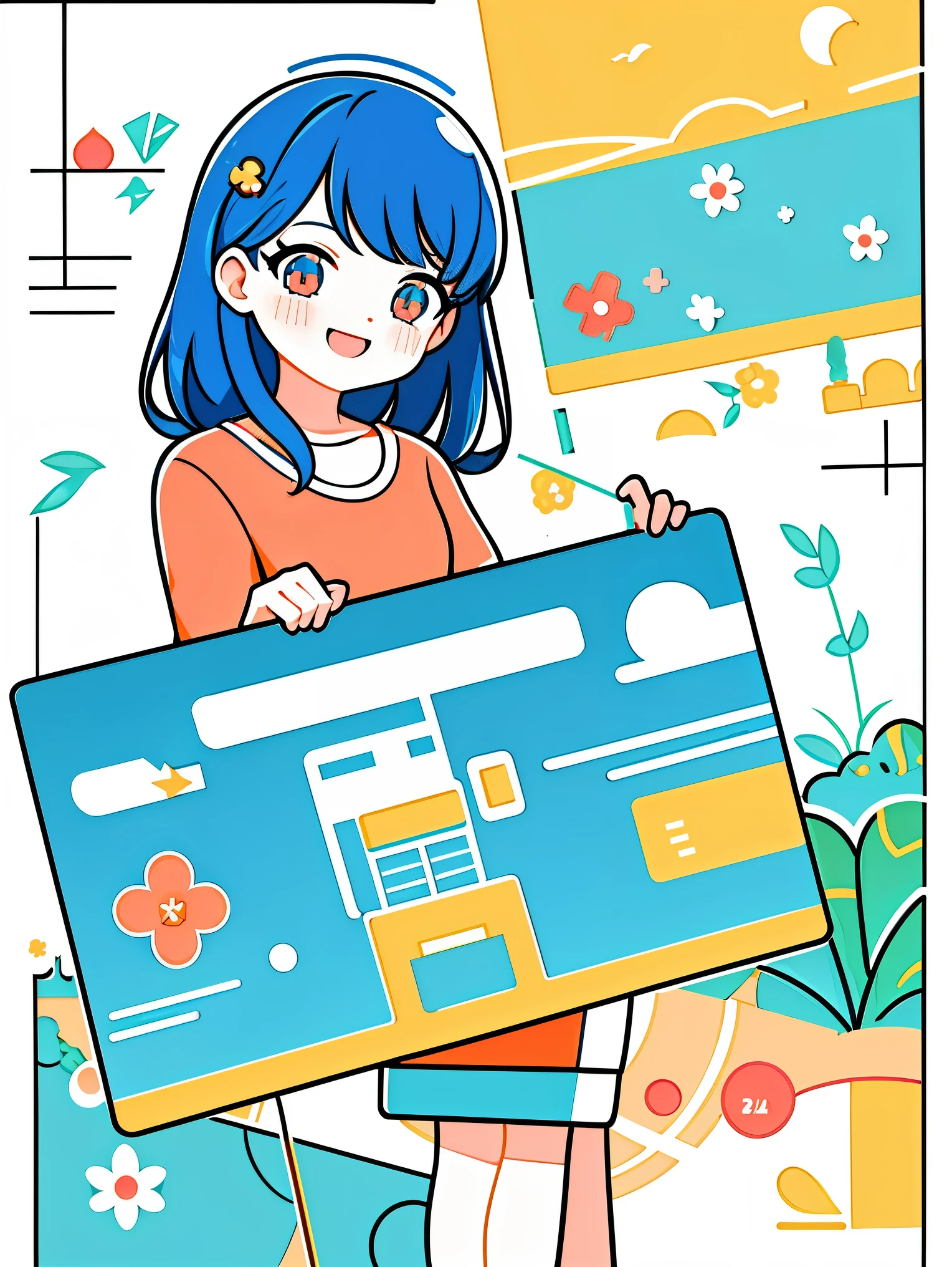 UI flat illustration-UI平面插图