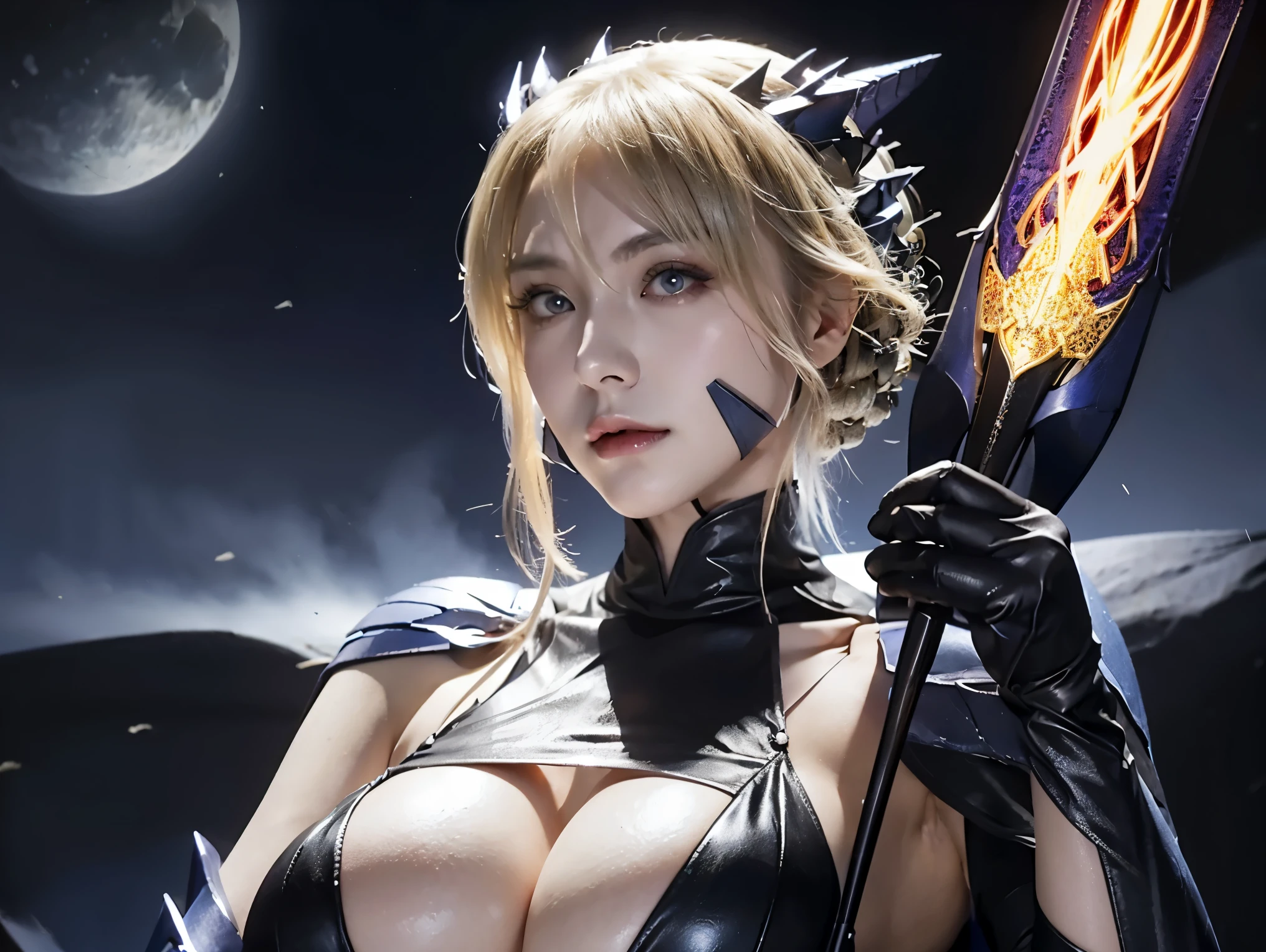 Artoria Pendragon、Lancer Alter、spear alter、Artoria Pendragon, Artoria Pendragon(lancer alter)、beautiful face, lancer alter、1 girl,Supervillains、elegant adult woman、Masturbation