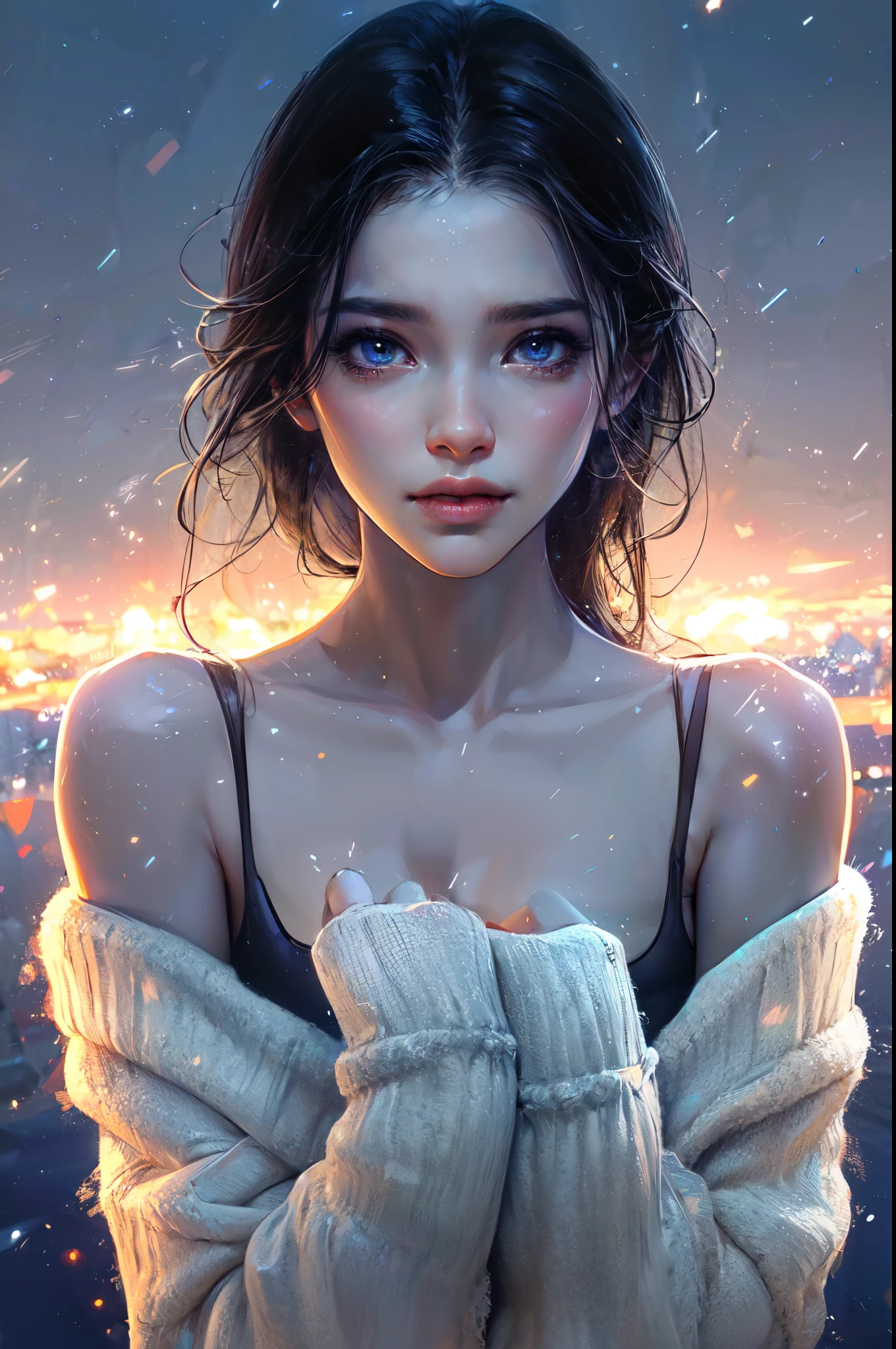 Highest quality,The perfect masterpiece,Perfect artwork,8K,Delicate face,(hakuhatsu:1.3), pearl illusion,Cyberpunk,fashion trend,3s material,high-definition,detail representation,c4d,3D,octane rendering,ray tracing,complex details,animated lighting,OCrenderer,8k,