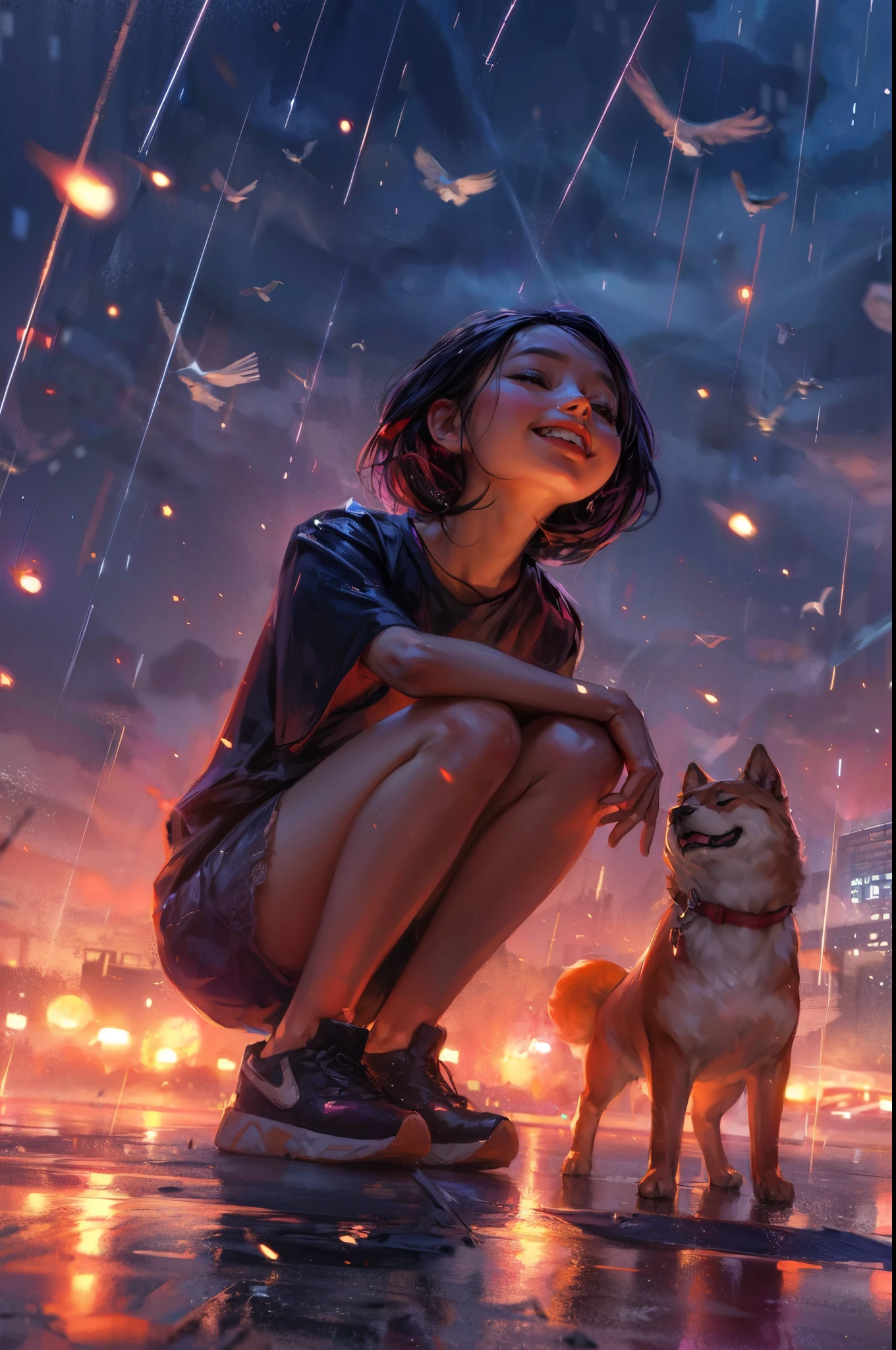 Highest quality,The perfect masterpiece,Perfect artwork,8K,Delicate face,(hakuhatsu:1.3), pearl illusion,Cyberpunk,fashion trend,3s material,high-definition,detail representation,c4d,3D,octane rendering,ray tracing,complex details,animated lighting,OCrenderer,8k,