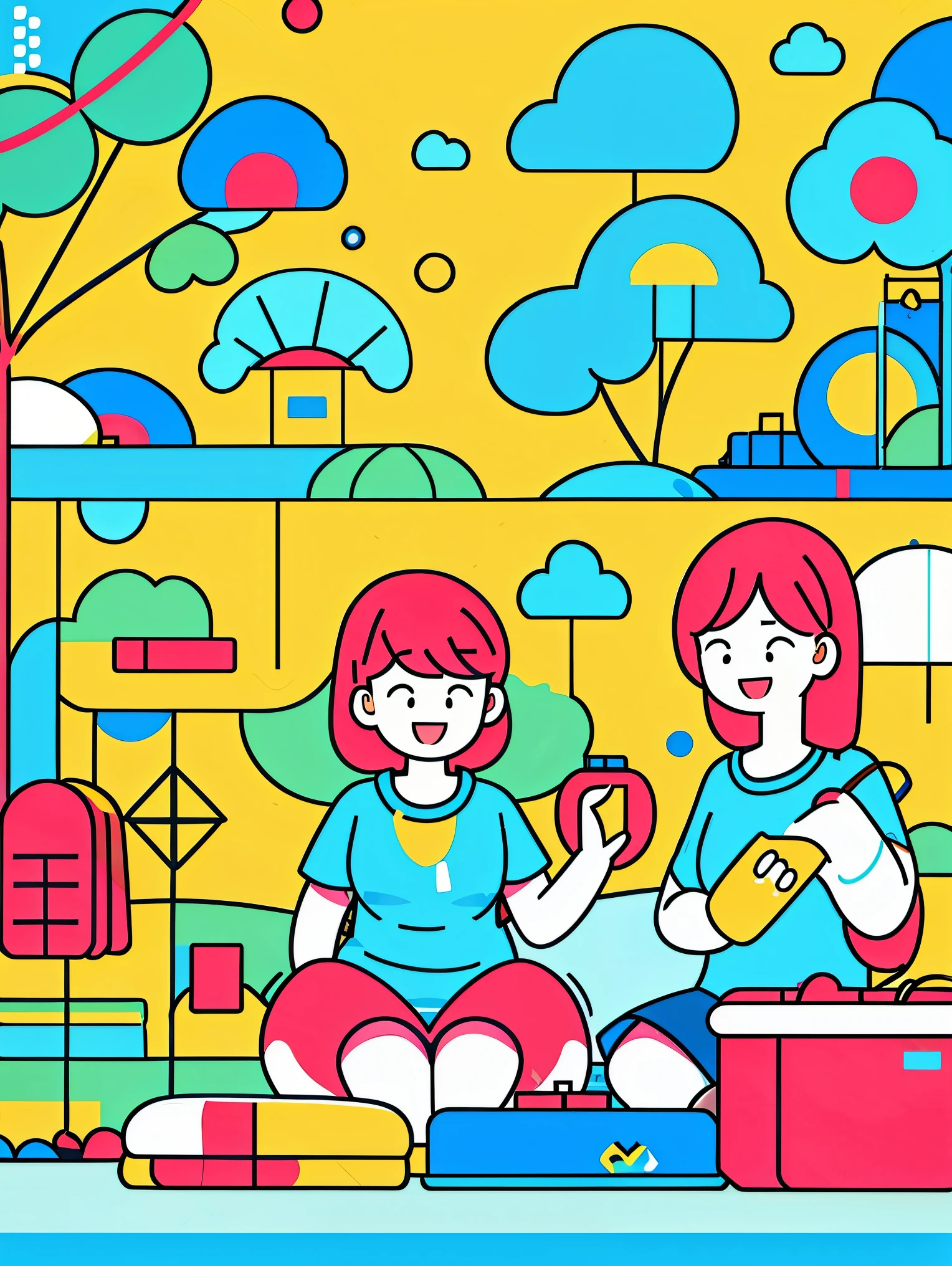 UI flat illustration-UI平面插图