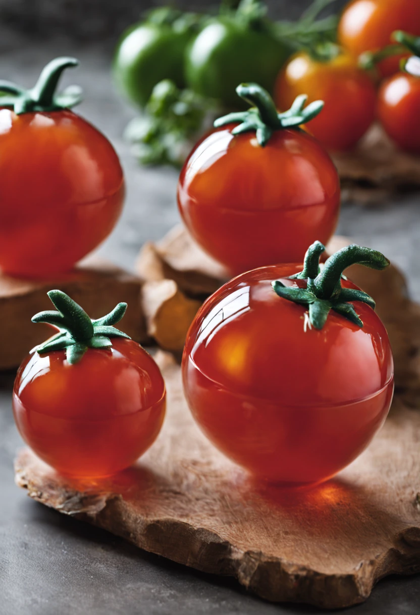 Tomato shaped glass ball