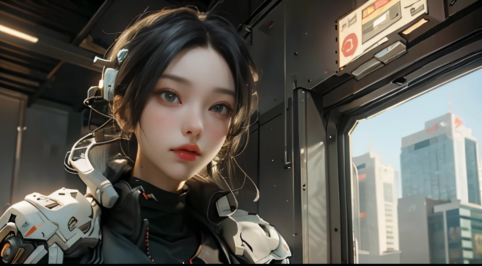 ((Best quality)), ((masterpiece)), (detailed:1.4), 3D, an image of a beautiful cyberpunk female,HDR (High Dynamic Range),Ray Tracing,NVIDIA RTX,Super-Resolution,Unreal 5,Subsurface scattering,PBR Texturing,Post-processing,Anisotropic Filtering,Depth-of-field,Maximum clarity and sharpness,Multi-layered textures,Albedo and Specular maps,Surface shading,Accurate simulation of light-material interaction,Perfect proportions,Octane Render,Two-tone lighting,Wide aperture,Low ISO,White balance,Rule of thirds,8K RAW,