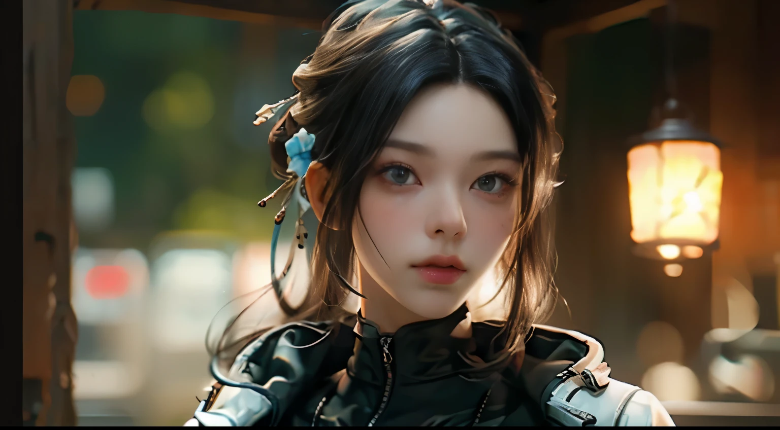 ((Best quality)), ((masterpiece)), (detailed:1.4), 3D, an image of a beautiful cyberpunk female,HDR (High Dynamic Range),Ray Tracing,NVIDIA RTX,Super-Resolution,Unreal 5,Subsurface scattering,PBR Texturing,Post-processing,Anisotropic Filtering,Depth-of-field,Maximum clarity and sharpness,Multi-layered textures,Albedo and Specular maps,Surface shading,Accurate simulation of light-material interaction,Perfect proportions,Octane Render,Two-tone lighting,Wide aperture,Low ISO,White balance,Rule of thirds,8K RAW,