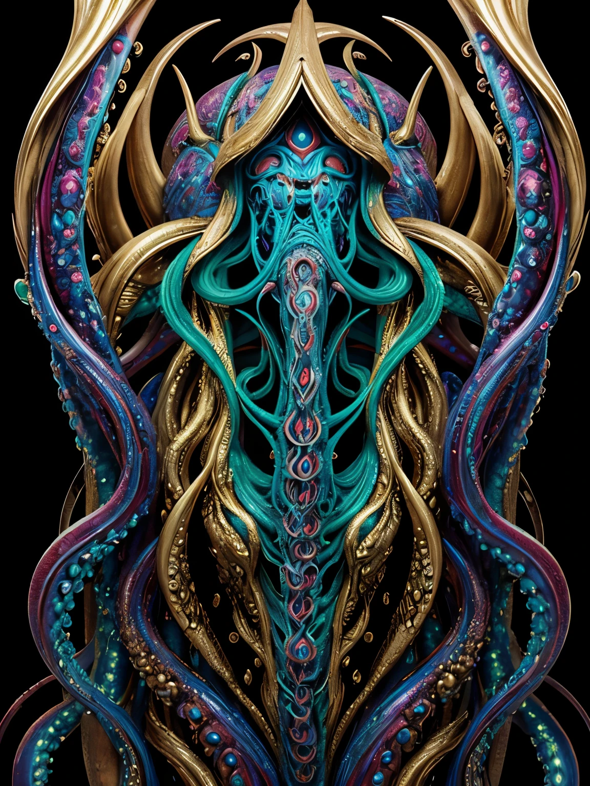 {NEO GOD}{an alien}{Chemicals}{Deities}{vhorrified}{Deities々Right}{Beautiful shape}{an oil painting}{hight resolution}{devastated}{Buddha}{Rainbow flesh}{Ultimate form}{Another dimension}{kosmos}{mistic}masterpiece , best quality , ultra-detailed{cthulhu mythos}{goddes}{MuCoi}{mucous membrane}{tentaculata}{worm}{Nyarlathotep}{High Quality}{symmetry}