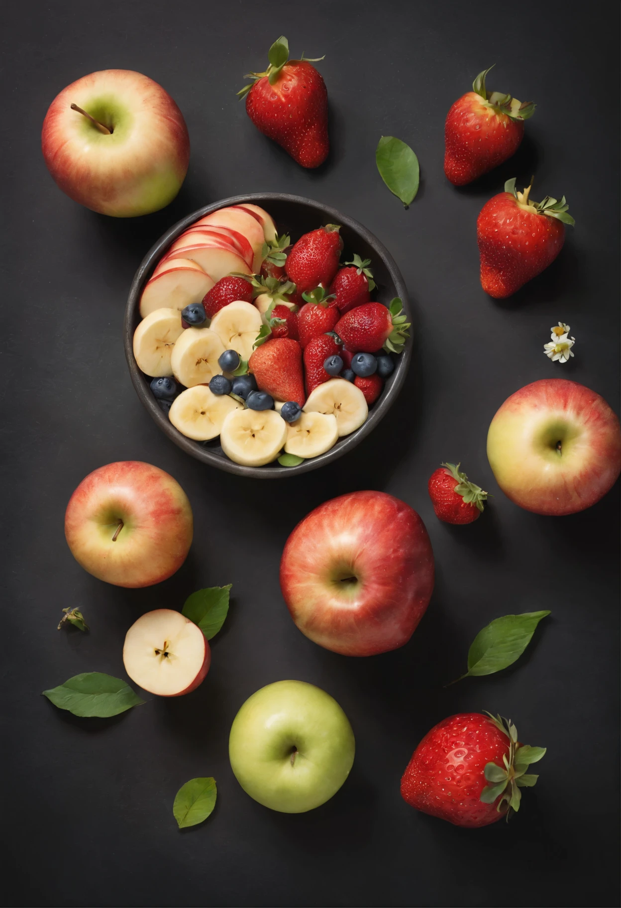 apple banana　strawberry moon