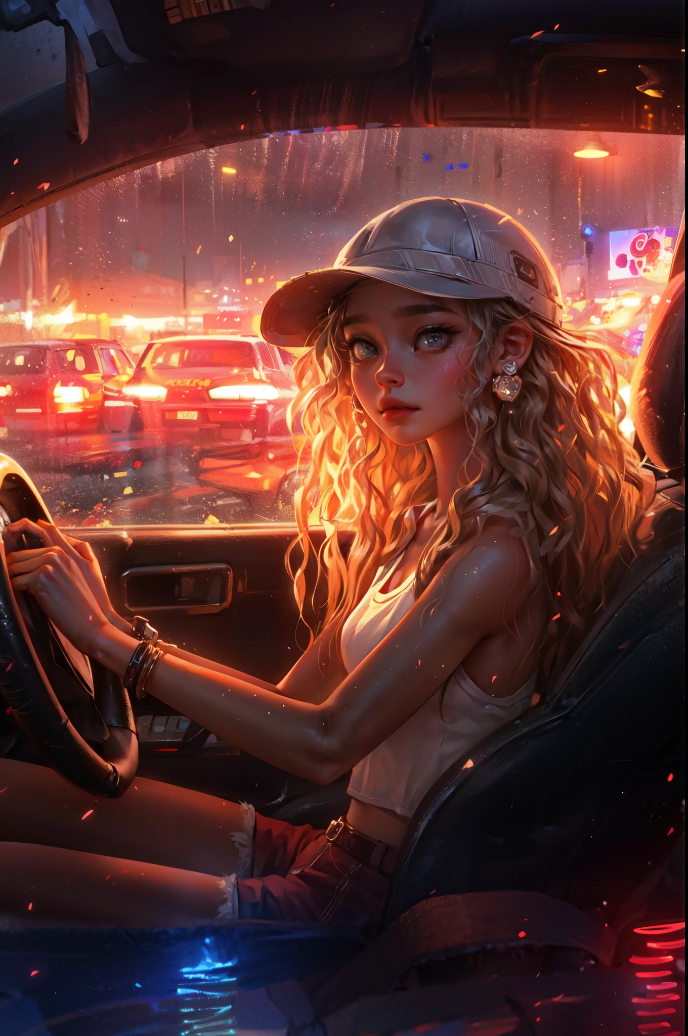 Highest quality,The perfect masterpiece,Perfect artwork,8K,Delicate face,(hakuhatsu:1.3), pearl illusion,Cyberpunk,fashion trend,3s material,high-definition,detail representation,c4d,3D,octane rendering,ray tracing,complex details,animated lighting,OCrenderer,8k,