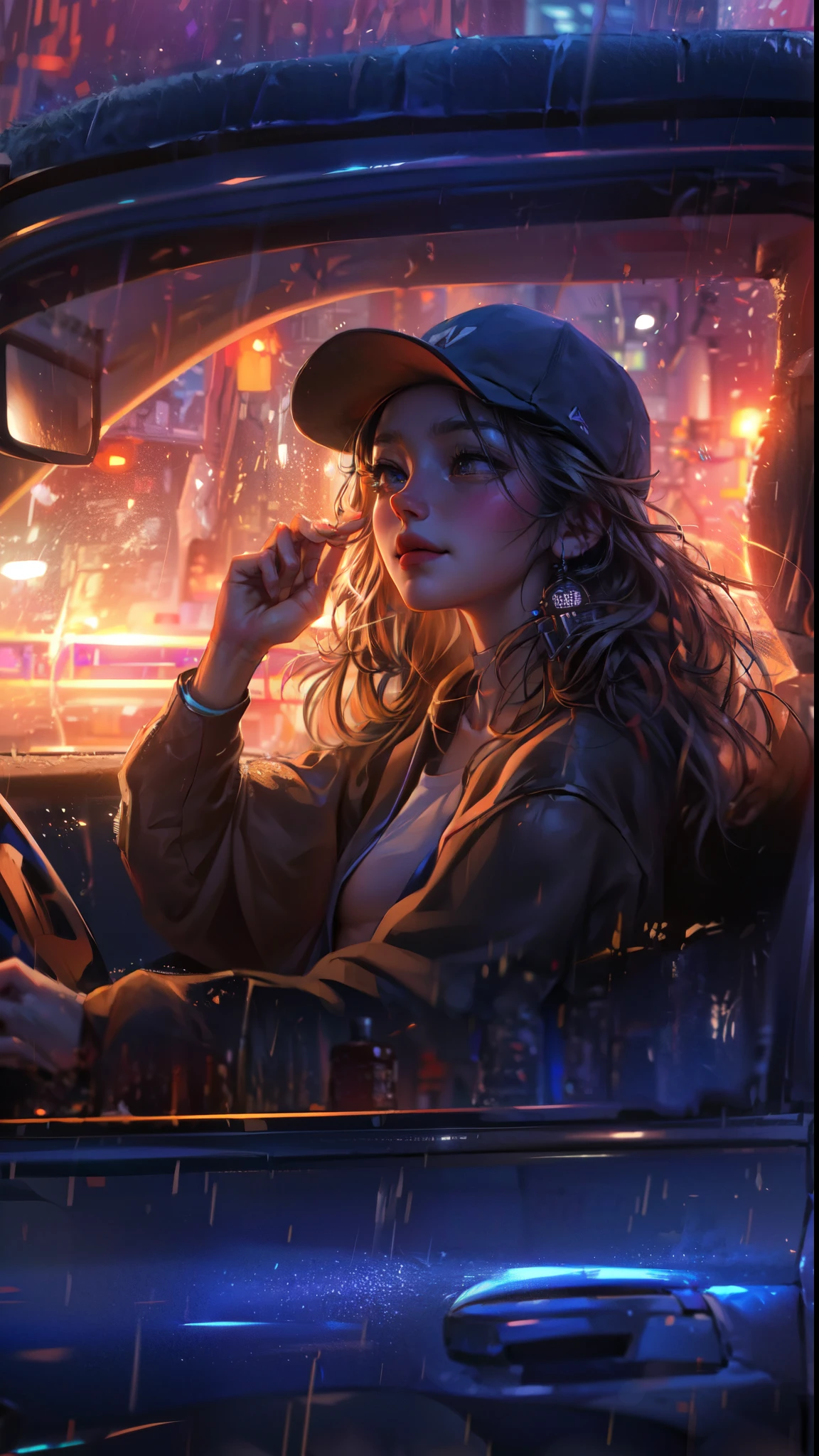 Highest quality,The perfect masterpiece,Perfect artwork,8K,Delicate face,(hakuhatsu:1.3), pearl illusion,Cyberpunk,fashion trend,3s material,high-definition,detail representation,c4d,3D,octane rendering,ray tracing,complex details,animated lighting,OCrenderer,8k,