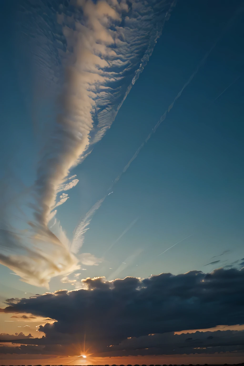 Sky at sunset, Only the sky, Without land. a high resolution, landscape