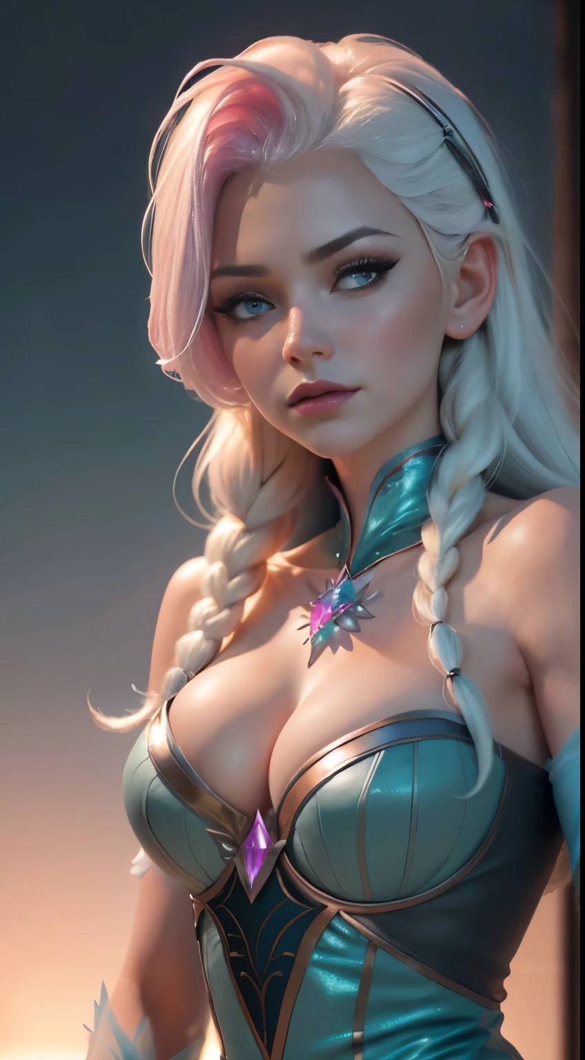 (elsa frozen-rose quartz SU mezclando modelos .) (ultra FUSIÓN) Highly detailed CG unity 8k wallpaper, style shot, complex, high detail, dramatic, highest quality movie still image, very detailed, masterpiece, best quality, character design, Elsa, Elsa from Frozen,Diamante Rosado fusión (( Dark style)), realistic ultra-detailed rendering style, natural light, sharp character design, (hard focus, 8k), (((natural skin texture))), 8k textures, soft cinematic lighting, adobe lightroom, dark room, hdr, Sophisticated, Elegant, Rich Detail, Sharp Focuilm Look) )), Soothing Tones, Detail Frenzy, Intricate Detail, Super Detail, Low Contrast, Soft Film Lighting, Dull Colors, Exposure Blending, HDR, Fade, 35mm, f/1.4, ISO64, f16, 25 sec.