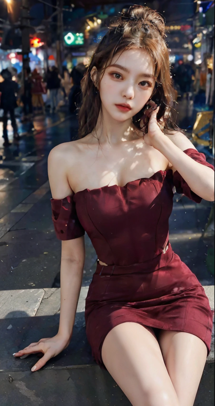 Best Quality Detail:1.2, realisitic, 8K UHD, hight resolution, 1girl in:1.2, The ultra-detailliert, High quality textures, intricate detailes, detaileds, Very detailed CG, High quality shadows, Detail Beautiful delicate face, Detail Beautiful delicate eyes, depth of fields, Ray traching, masterpiece, best quality,ulzzang -6500-v1.1:0.6, pureerosface_v1, Pretty korean Girl, Korean Urzan Face:1.1, milf, 28 year old woman,short neon yellow hair,shiny_skin,thin_waist,gigantic breasts,wearing dress, 4K, 8K UHD Full Color RAW Photos, Fuji Film(Medium format:1.2), Hasselblad:1.2, Carl zeiss:1.1, Incredible dynamic range photography(UTIL_Art by Smoose-768:1.1), hight resolution, High pixel count, clear details, crisp image, Natural color reproduction, Noise Reduction, High fidelity, qulity, Software Improvements, Upscaling, Optimized algorithms, Pro-level retouching,crowd:1.1,depth of field,looking at viewer,random pose sitting at the tokyo train background,random pose sitting at the tokyo train
