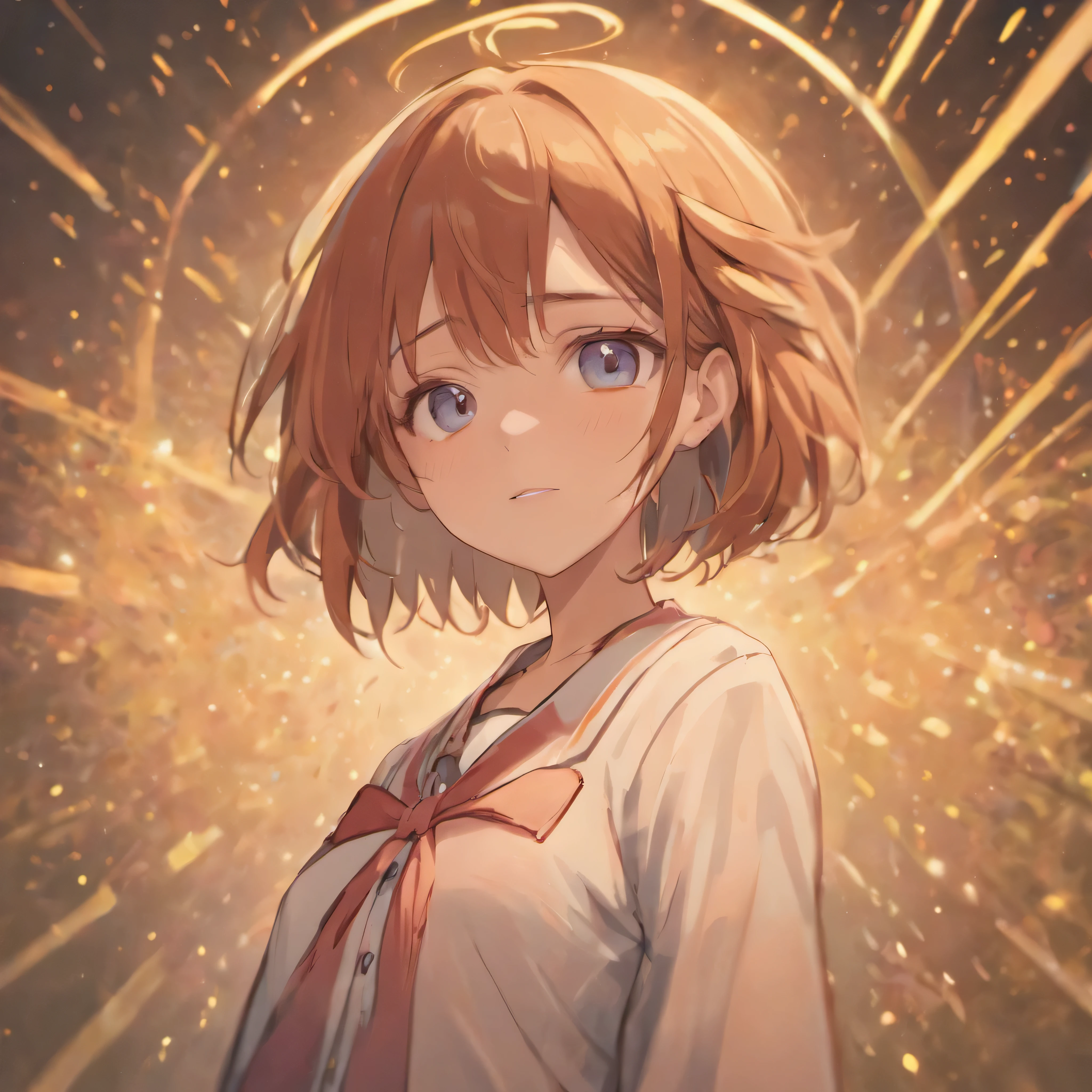 4k, (masterpiece), highest quality, 2d, ((nsfw)), (teen anime school gir), (unbuttoned shirt), (small breasts), nipples, long brown hair, blue eyes, smile, full height, clear eyes, black eyelashes, (intricate detailed), dramatic, makoto shinkai, trending on CGsociety