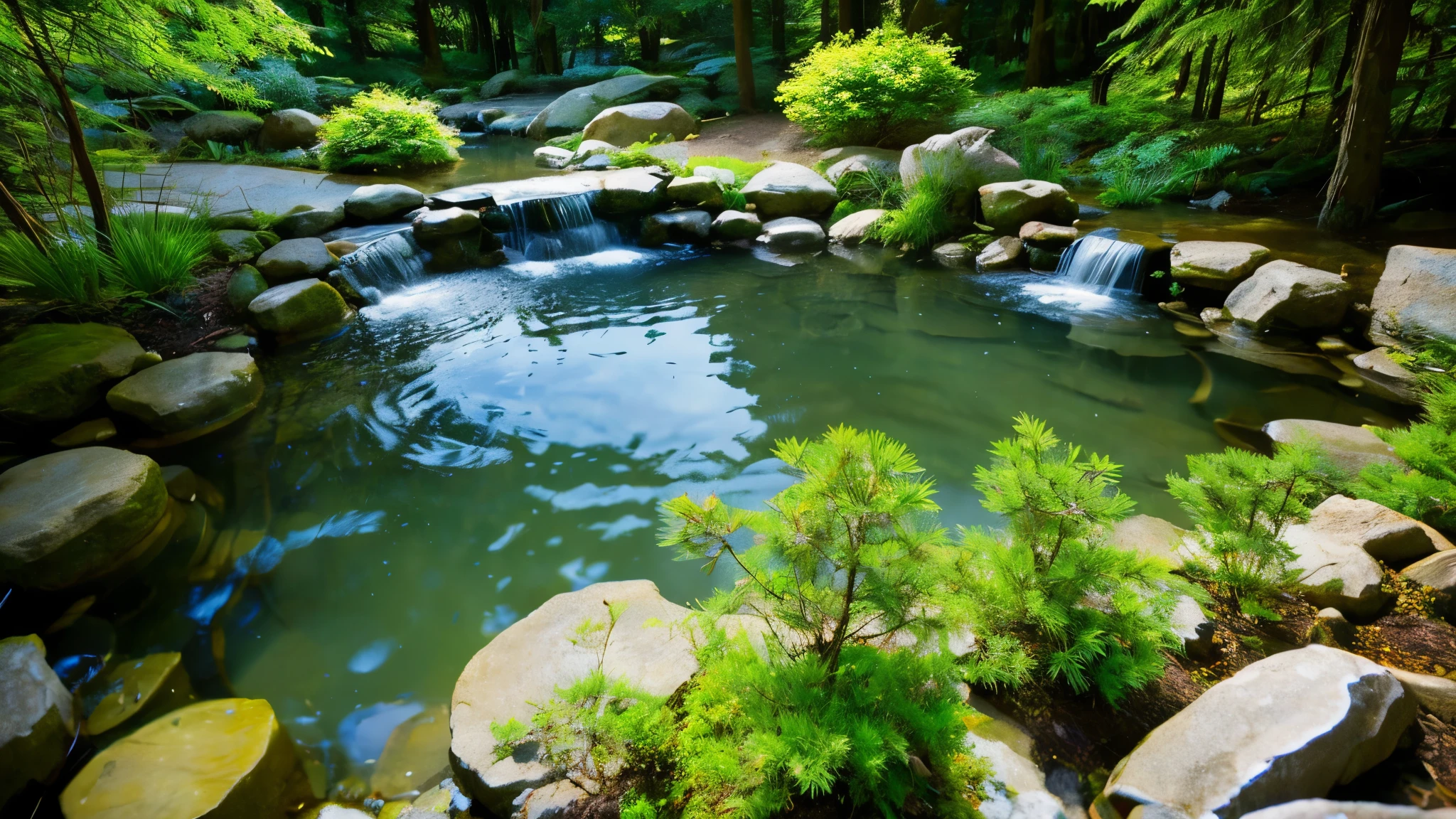highest quality、Hot springs in the forest、relaxing scenery