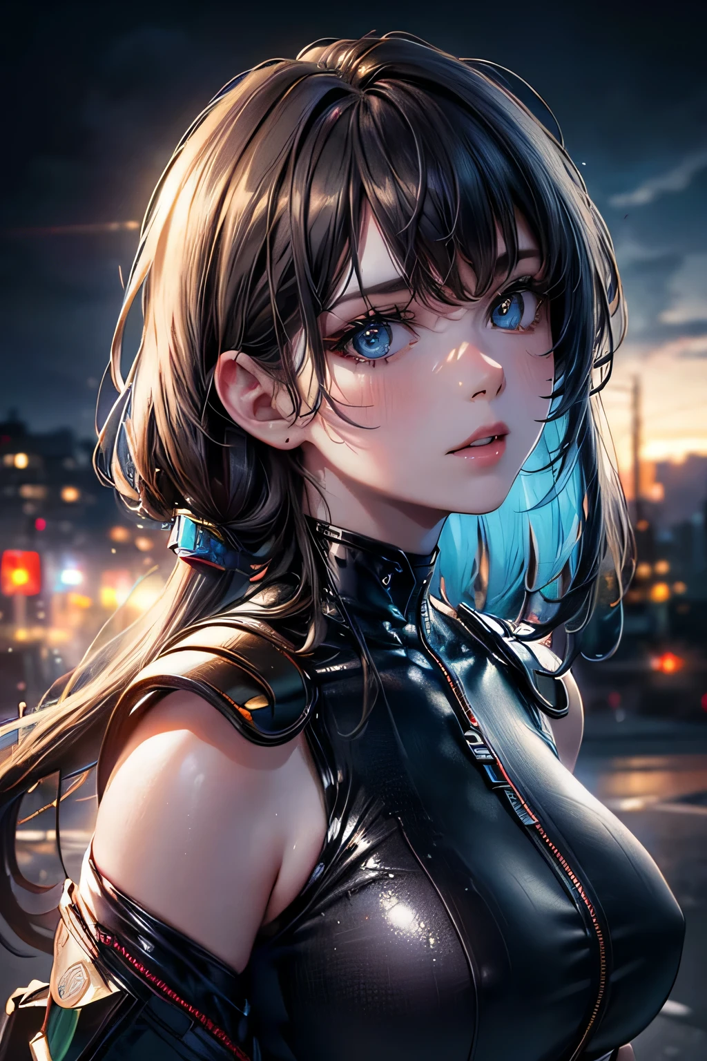 (best quality,4k,8k,highres,masterpiece:1.2),ultra-detailed,(realistic,photorealistic,photo-realistic:1.37),beautiful woman,detailed eyes,detailed face,full body,space background,neon colors,portraits,sharp focus,professional,vivid colors,physically-based rendering,studio lighting