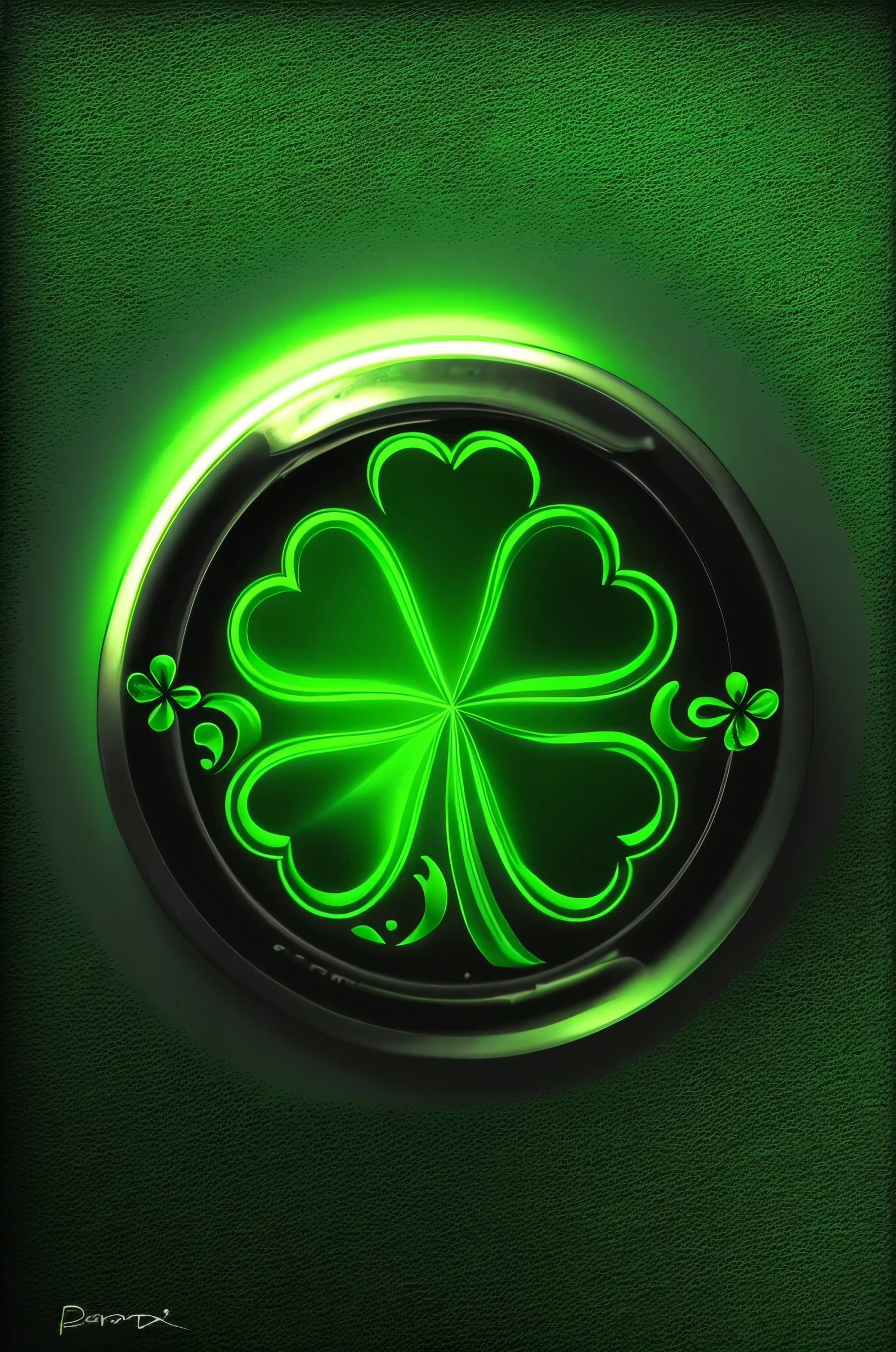 um close de uma folha de trevo verde sobre um fundo preto, four leaf trevo, trevo, verde brilhante, brilho verdes, Celtic, brilho verde, Celtic symbols, Celtics, green neon, imagem de perfil, cores verde e preto, preto e verde, green neon signs, luz verde, papel de parede - 1 0 2 4, renderizado, brilho radioativo verde, peguei no ipad