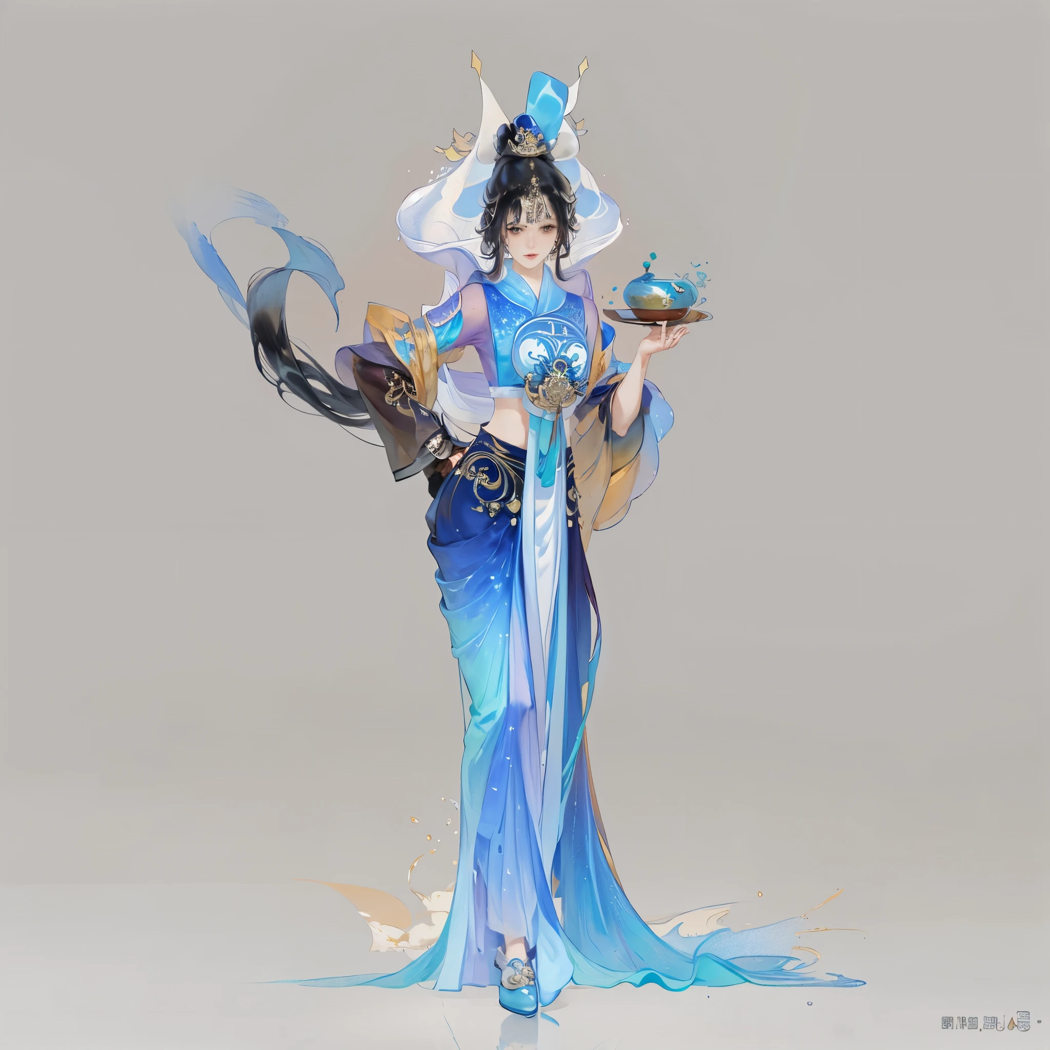The whole body of the character,best quality, ultra high resolution, (((1 girl))),(long black hair), game character, old palace, hanfu, yarn, 流动的yarn布, jewelry, (focus), (((rich and colorful))),(sketch:0.8) , masterpiece, best quality, beautiful painting, meticulous,(Denoise:0.6), Very detailed, (masterpiece, best quality) CG unified 8K wallpaper,masterpiece,best quality at best,super detailed), Ultra HD quality