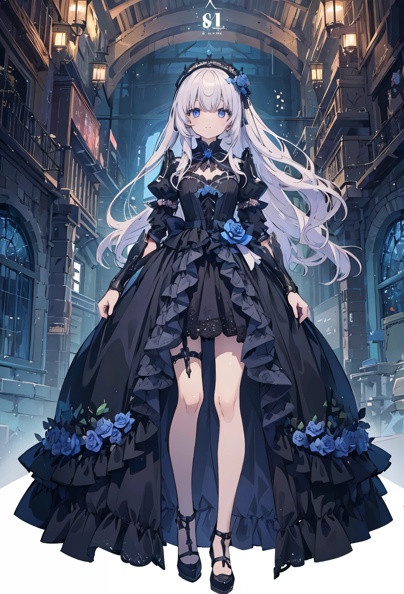 ((Highly accurate drawing in every detail)Extremely precise depiction)[High resolution],(detailed illustrations,とてもfineで緻密な描画,Delicate drawn lines with tempo,Realistic texture expression),[color traced main line],[Ruins of a super-ancient civilization],[ANIME] (MACHINEAlice Beauty 16 years old) straight long hair [AUTOMATON],([Black Rose] black dress) (Cyber Alien Armor [Through the material]) [caltrop] Lock [Titanium alloy] [[Through the material]],Cybernetic Gothic Lolita [clear lenticular iris],(intricate and beautiful decoration [Dense detail]),(Fine and beautiful skin expression [transparency]),((Precisely drawn eyes))[完璧な目のdetailed((Beautiful eyes like jewels)Iris drawn in precise detail)[clearly drawn pupils]],[eyes light[Pinpoint lighting for the eyes]],[long and beautiful eyelashes],[precisely drawn hair [美しく艷やかな髪のdetailed]],(完璧な手のdetailed [Beautiful fingers with no damage [beautiful nails]]),(perfect anatomy(perfectly balanced proportions))[[full body portrait]],[[Design built to the highest level]][ideal color coordination(Accurate simulation of light and material interactions)],([Precision Detail](detailed,高fine)),[Visual art that tells a story],((highest quality)fine[[High density drawing]])(4K Quality).