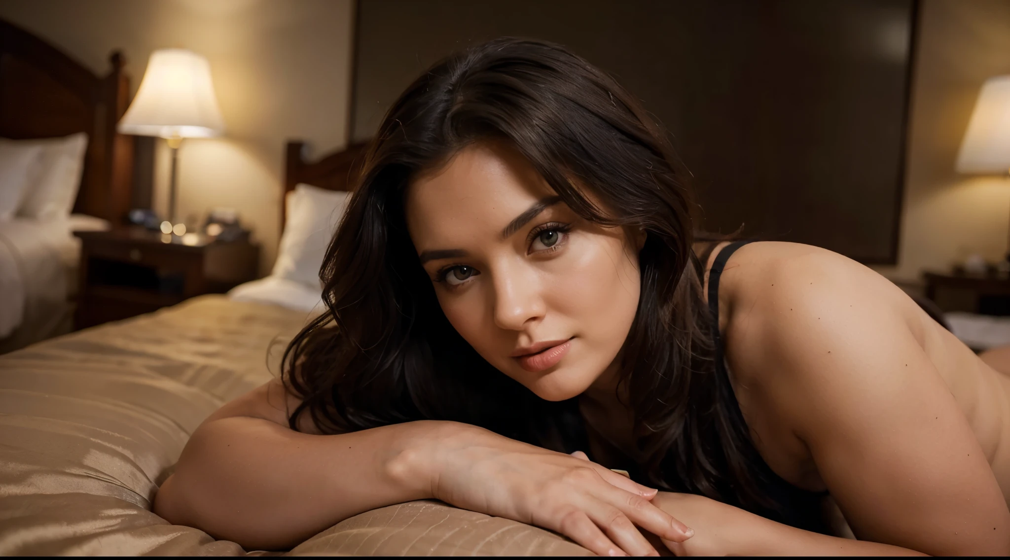 Milf sexy curvy model,wearing night suit,in hotel room,romantic background,
film grain, professional color grading, photorealistic, hyperrealistic, realistic, incredibly detailed, crisp focus, cinematic light, digital art, depth of field, 50mm, 8k”