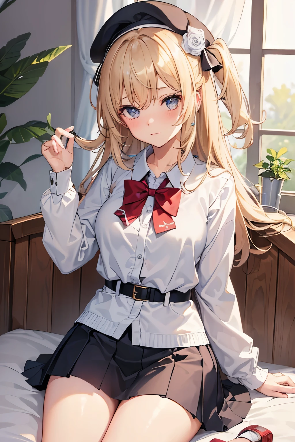1girl, (masterpiece, best quality, high resolution, 4k), beauty, Gigantic , perfekte rundungen, sportlich, (((looks lustful, unglaublich rot im gesicht, hat den mund offen, hat speichel am mund, blushes strongly))), ((wearing a school uniform,wears a mini skirt, pinke haare, lange haare)),sexy, cute, ((schaut den betarchter an, beide beine nach hinten, beine angewinkelt)), auf dem bett