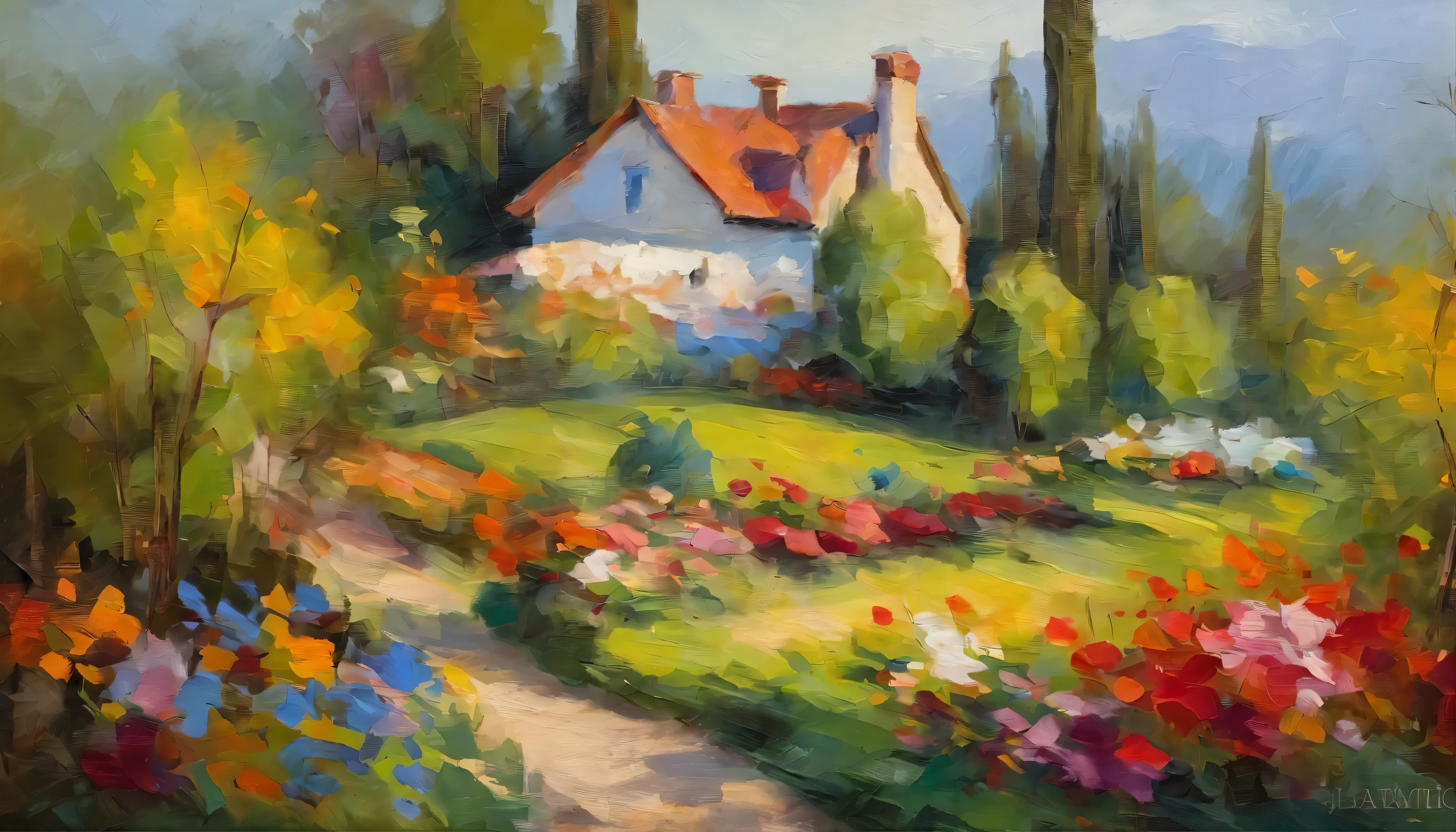 house and beautiful garden
