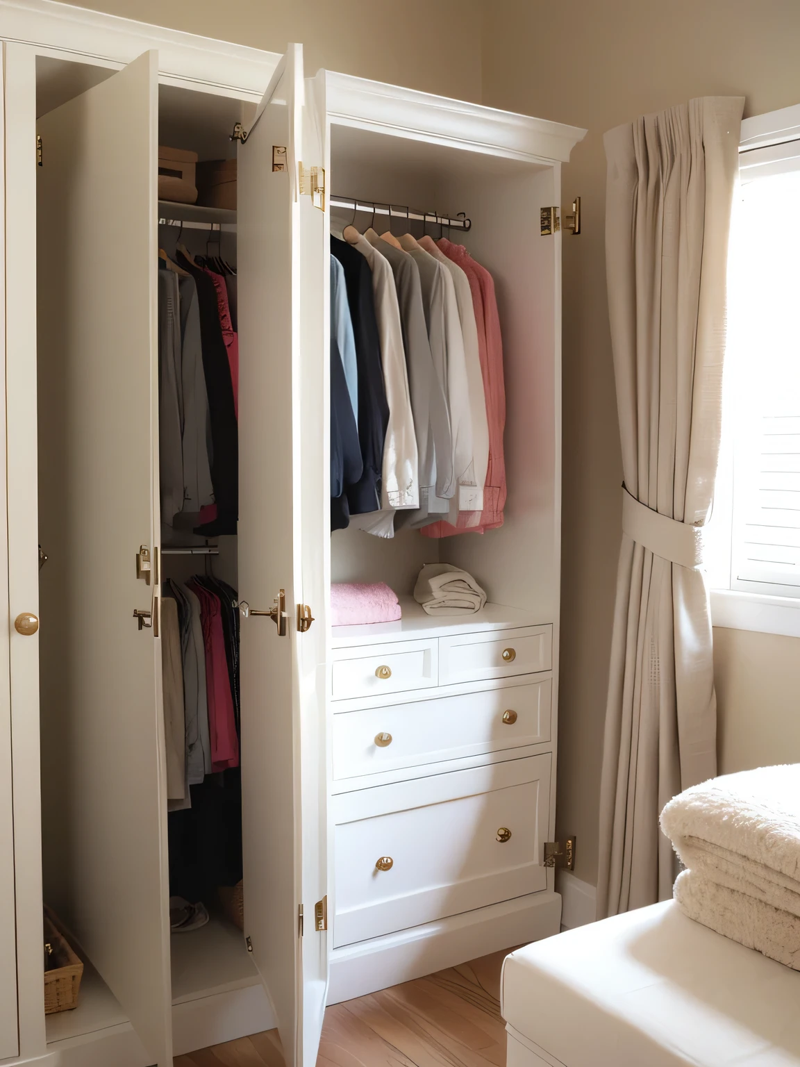 Room wardrobe cream style