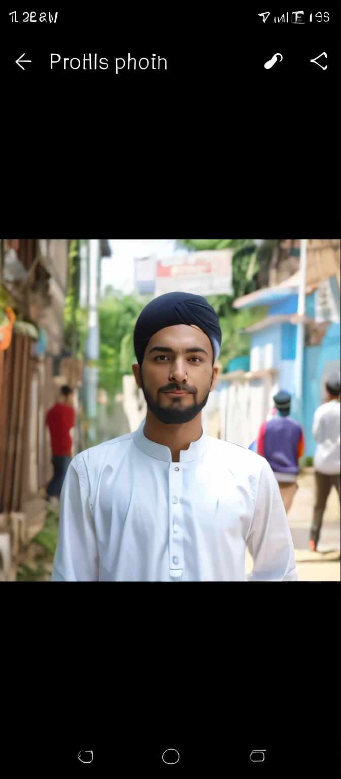 Muslim boy with cap and Punjabi