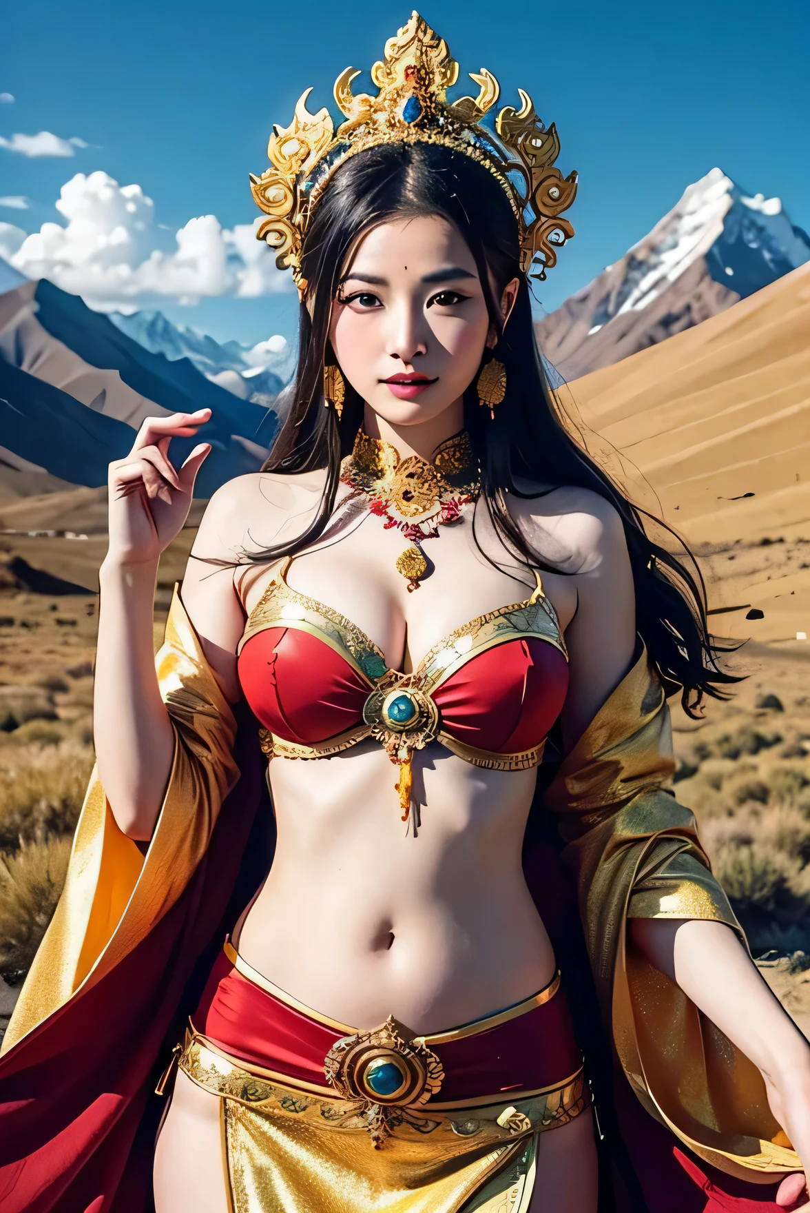 Maitreya Bodhisattva、mountain in tibet