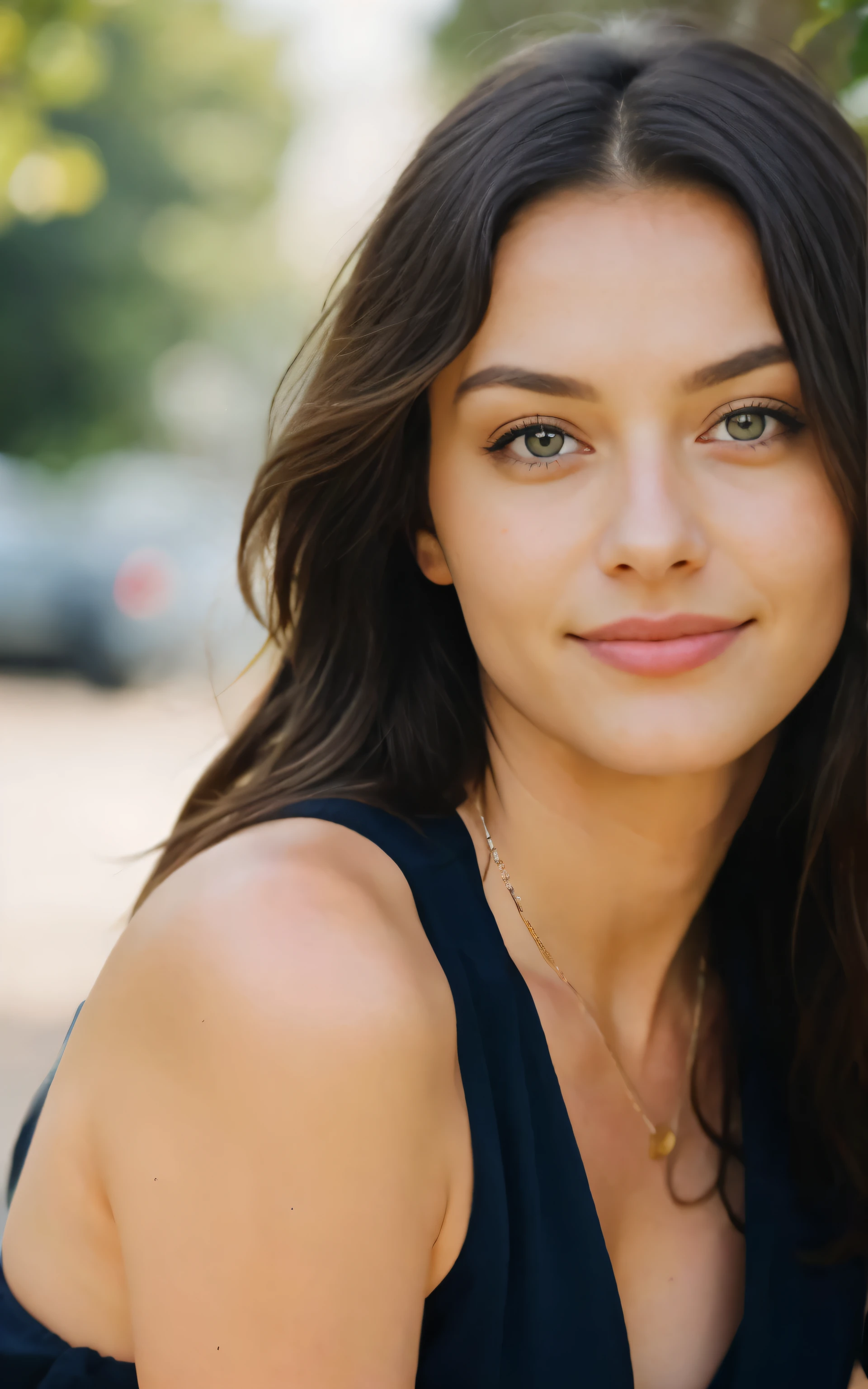 Pretty beautiful blonde, close up the face, front view, tief geschnitten, sehr detailliert, 23 Jahre alt, Gesicht unschuldig, naturally wavy hair, blaue Augen, high resolution, Meisterwerk, best quality, komplizierte hohe Detailgenauigkeit, sehr detailliert, scharfer Fokus, detaillierte Haut, realistic skin Textur, Textur, Detaillierte Augen, Fachmann, 4K, charming smile, aufgenommen mit Canon, 85 mm, slight depth of field, Kodak Vision Color, perfectly fitting body, Extremely detailed, Fotografier_\(Ultra\), Fotografierrealiste, Realistisch, Nachbehandlung, maximale Details, Rauheit, wahres Leben, Ultrarealistic, Fotorealismus, Fotografie, 8K UHD, Fotografie