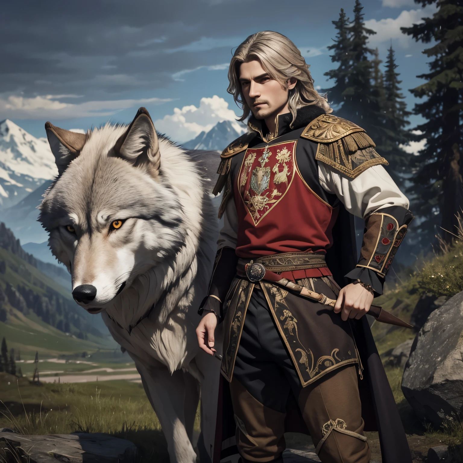 Prince Ivan and the Grey Wolf, national shirt, Russia 18th century