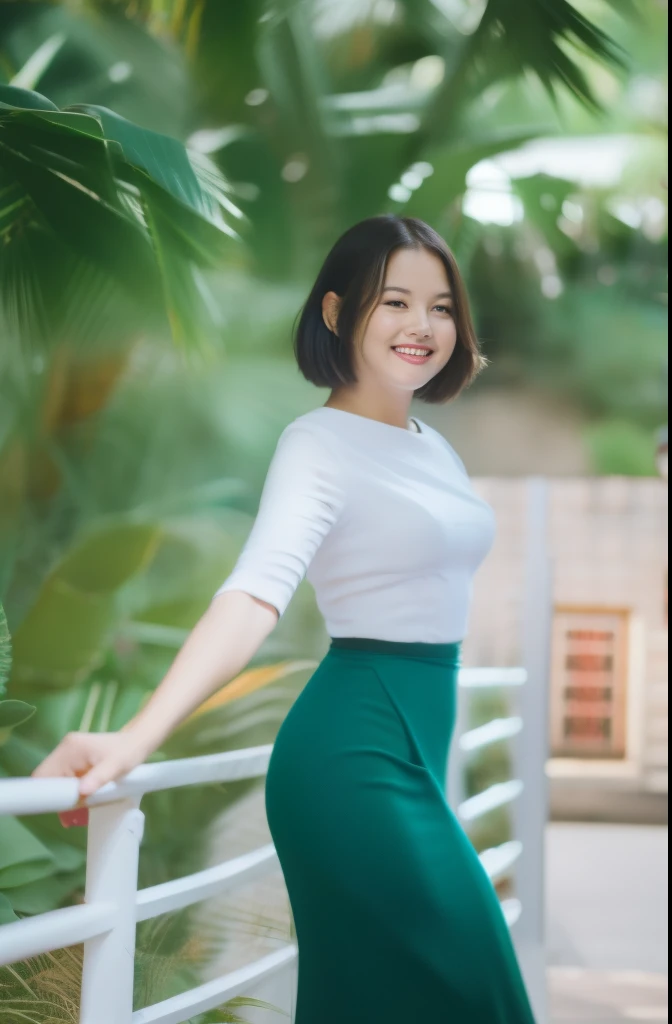 very cute and smile , hot and sexy , no bra, starring the camera