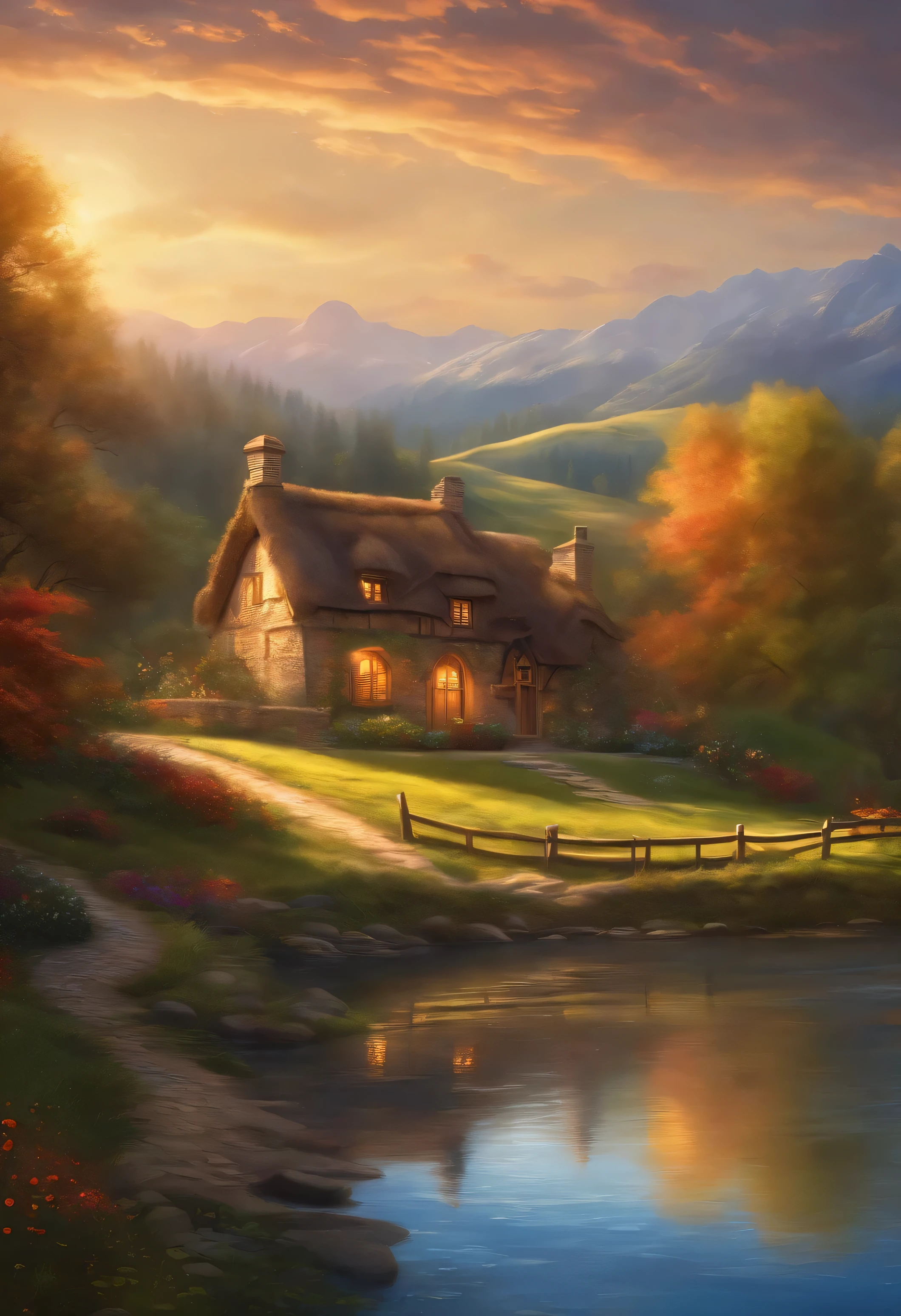 Abbildung Ihres Namens, 8k picture quality, beautiful landscape background, Hut, Renaissance paintings