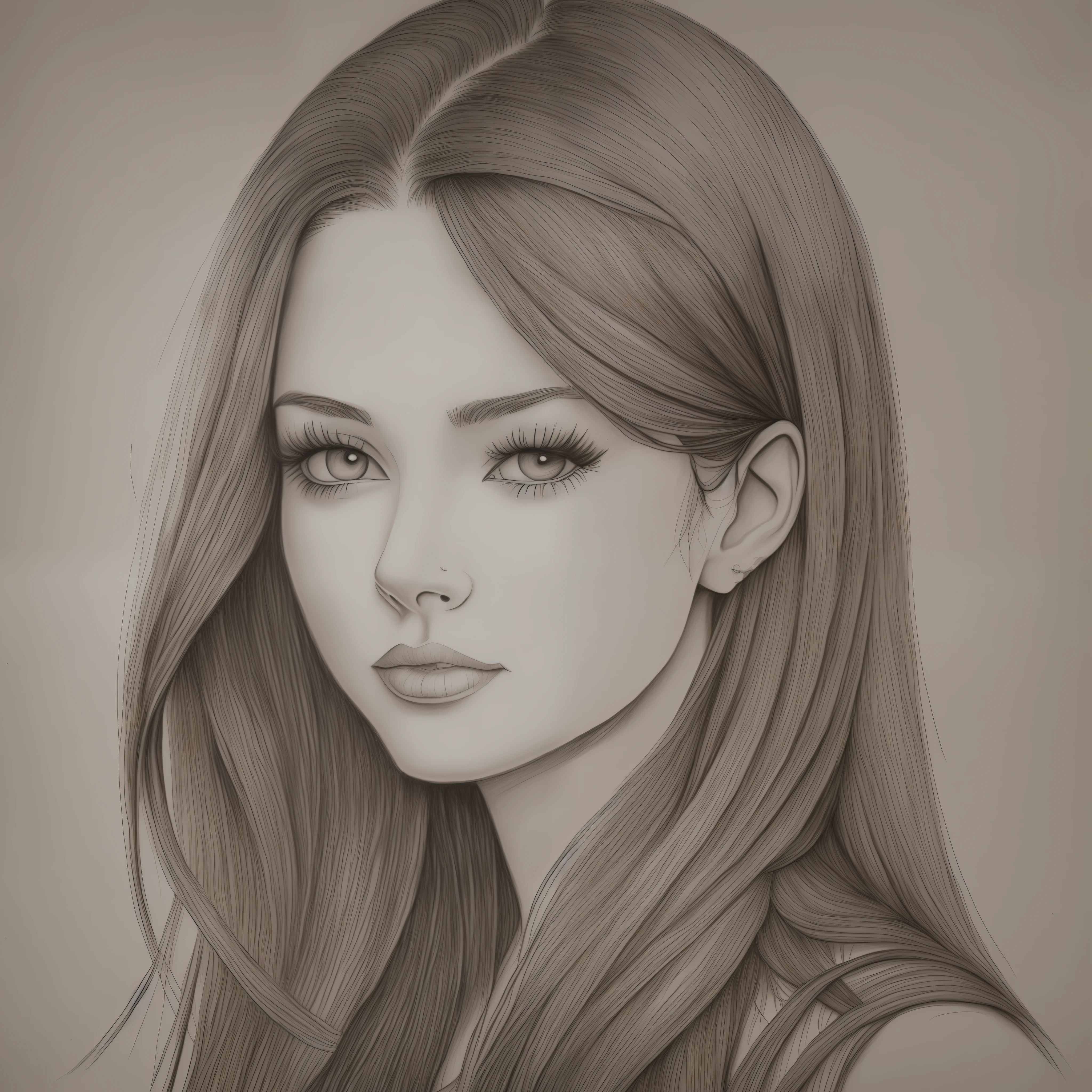 Dibujo a mano alzada, drawing made without any other tool than pencil and paper. (pencil draw), (Estilo de borrador), (graphite pencil cracks), mujer hermosa, pelo negro corto (arte de estilo de dibujo hecho a mano),(small definition), (arte realizado en papel canson 300 gramos), en un tablero de dibujo con material de dibujo a su alrededor. --auto
