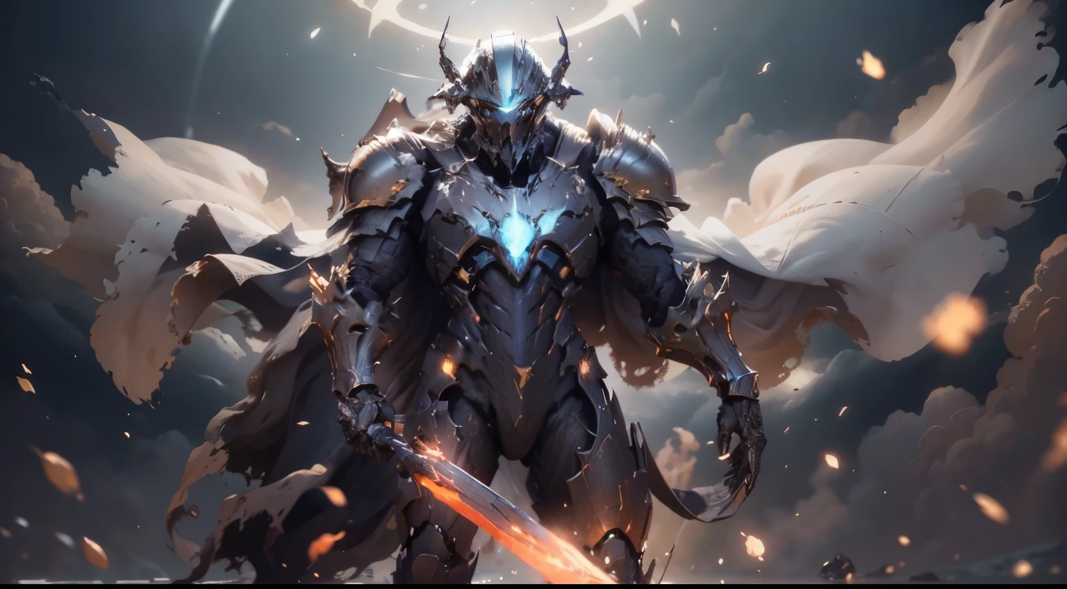 um homem, V-shaped mechanical helmet, olhos de capacete com luz vermelha, vestindo um terno mech Doom Slayer sexy preto, holding one axe larga amarela brilhante com efeito de luz vermelha,Flames A Place in Hell Destroyed in the Apocalypse, realista, melhor qualidade de imagem, highest definition and clarity, Original, High detail, Action painting, , Cinematic lighting, ray tracing, luz refletida, cowboy shot, Close-up, desenho de postura de batalha, Camadas, luz suave,