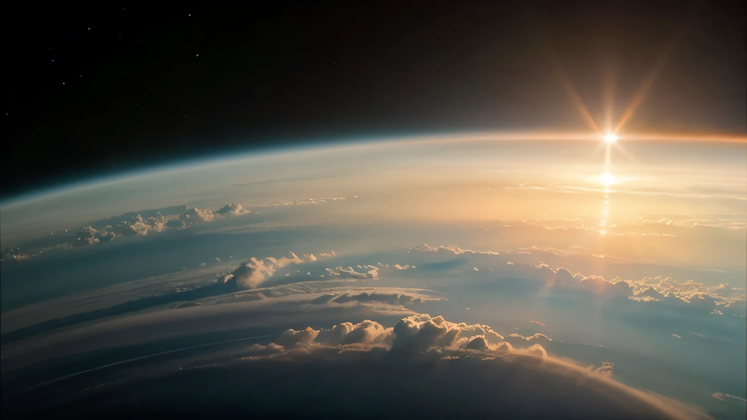 mesosfera, a view of the sun setting over the horizon from the space shuttle, dawn atmosphere, space photography, space atmosphere, nasa space photography, radiant atmosphere, nasa photo, atmosphere, sunrise atmospheric phenomena, photo from space, nasa photography, sunset atmosphere, lynchian atmosphere, omnious atmosphere, image credit nasa nat geo, noctilucent, orange and blue sky