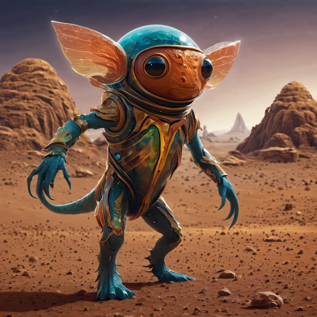 (masterpiece, best quality:1.2), Magical creatures from mars