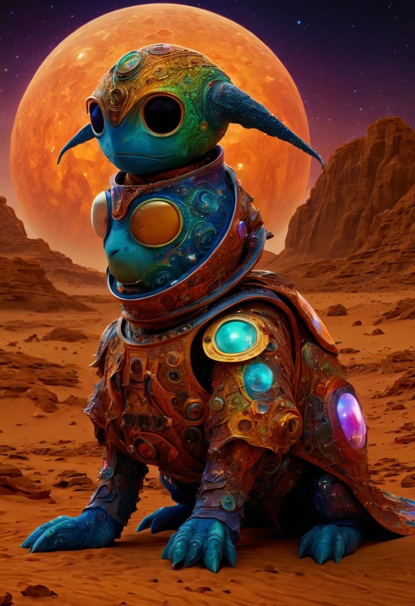 (masterpiece, best quality:1.2), Magical creatures from mars, zentagled,