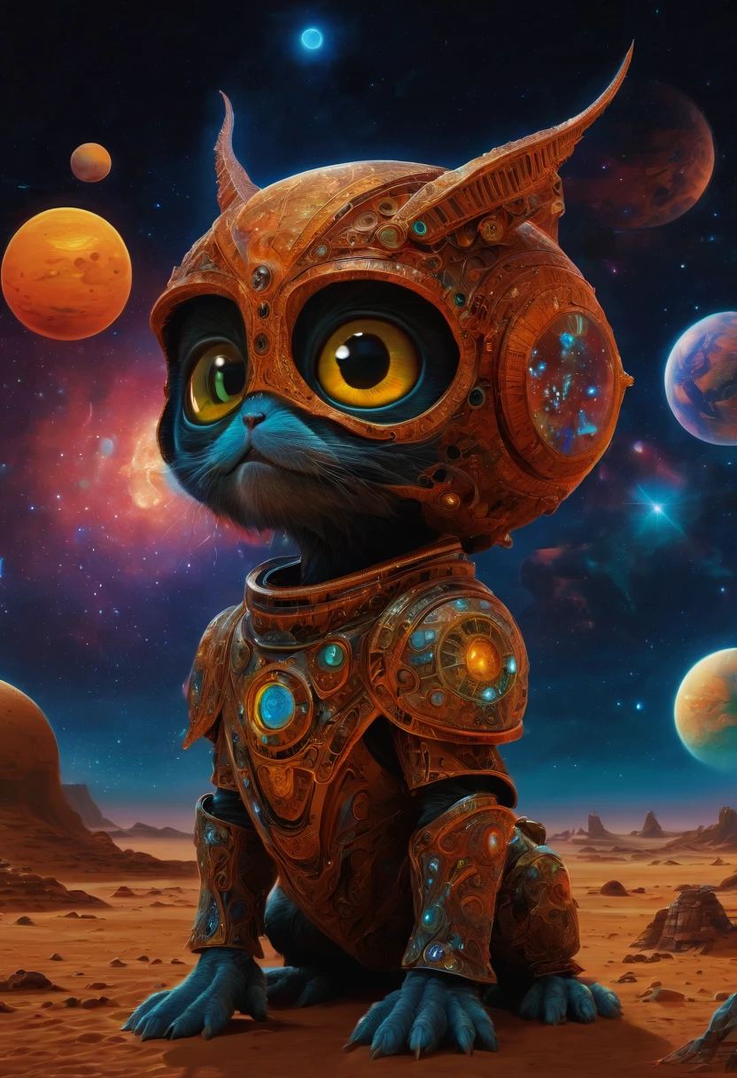 (masterpiece, best quality:1.2), Magical creatures from mars, zentagled,