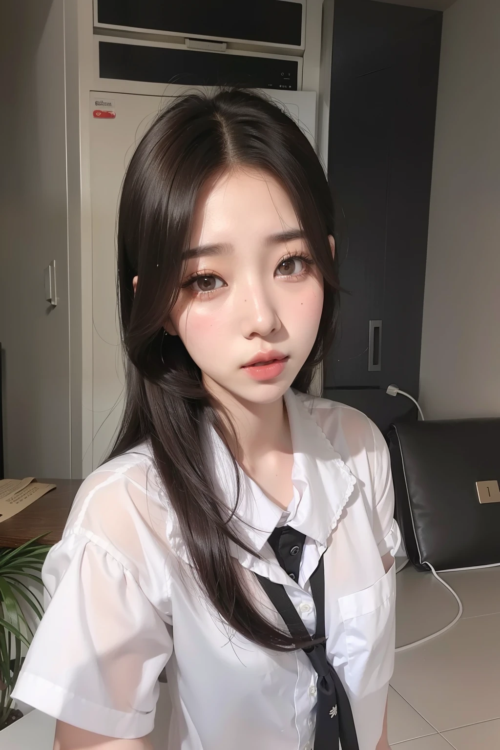 Hay una mujer que lleva corbata y camisa, muchacha coreana, jaeyeon nam, ulzzang, heonhwa choe, sol yunjoo, hermosa mujer surcoreana, lee ji-eun, lee ji - eun, aparcar desde-min, pale korean adorable face, kwak ji joven, foto de perfil en la cabeza, cruel korean gothic girl, korean idol