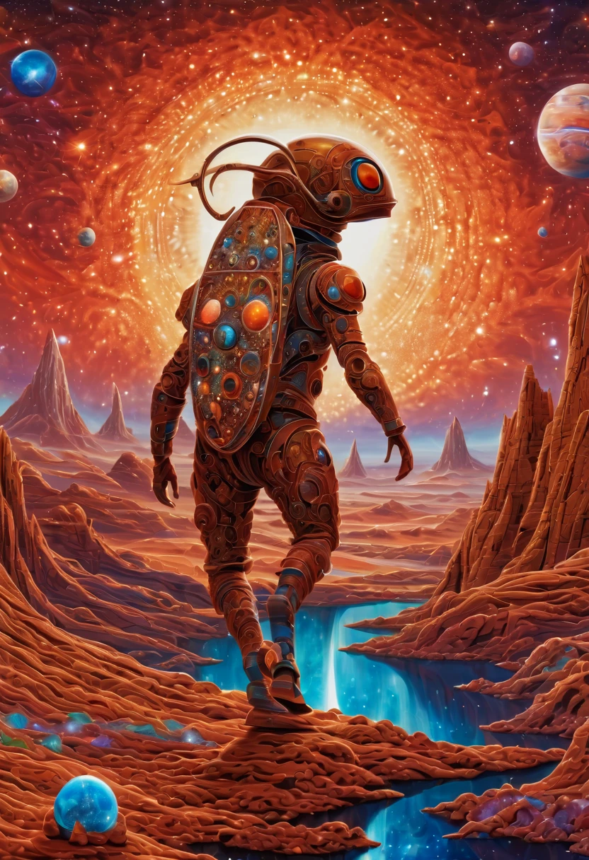 (masterpiece, best quality:1.2), Magical creatures from mars, zentagled, intricate details, cosmic energy, dreamlike scenery