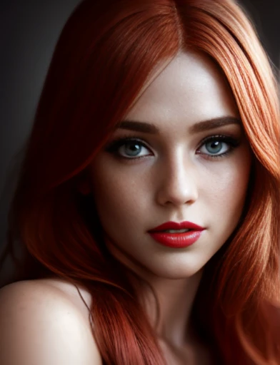 Masterpiece, absurdres,award winning photo, extremely detailed, amazing, fine detail, extremely detailed eyes and face, by lee jeffries nikon d850 film stock photograph 4 kodak portra 400 camera f1.6 lens rich colors hyper realistic lifelike texture dramatic lighting unrealengine trending on artstation cinestill 800 tungsten, beautiful hld_woman, a woman with long red hair and a bright lipstick, freckles, perfect hld_face, perfect hld_body, fitness model, muscular physique, (full body shot:1.3)