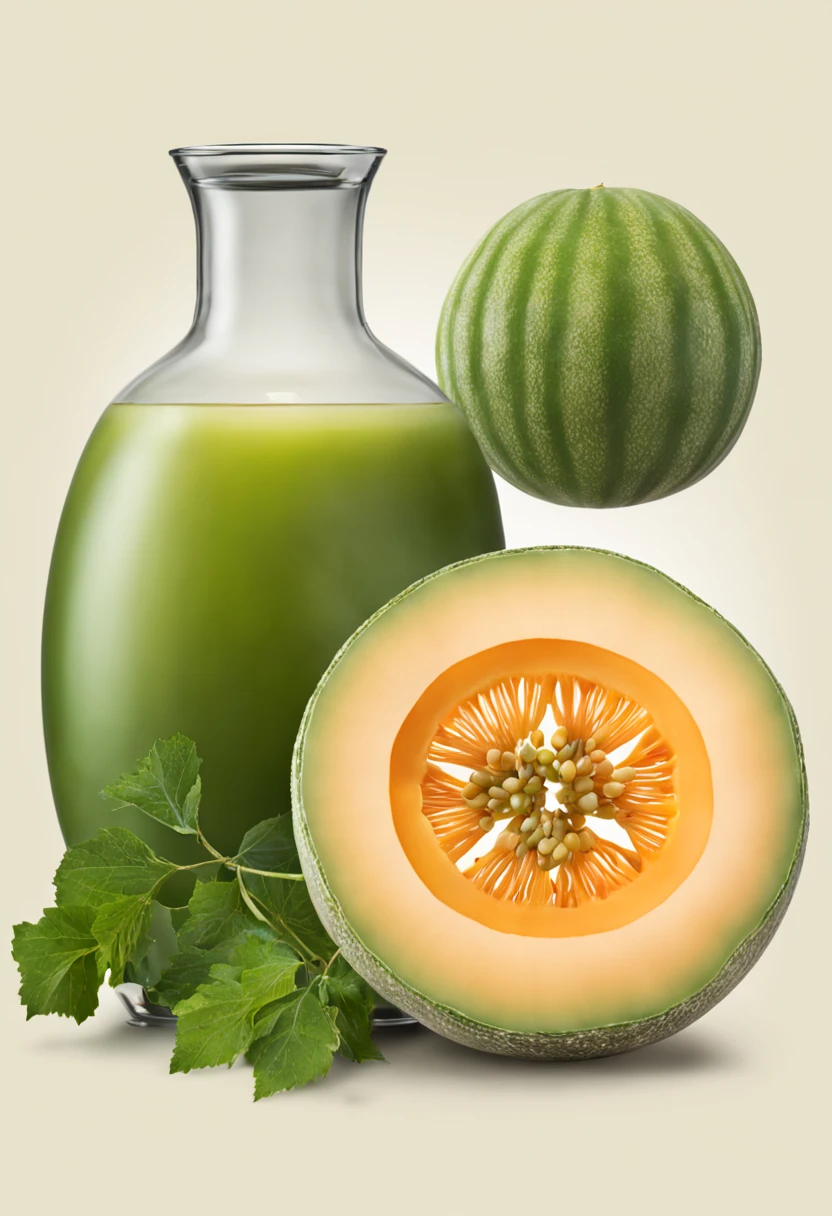 Muskmelon made of glass
