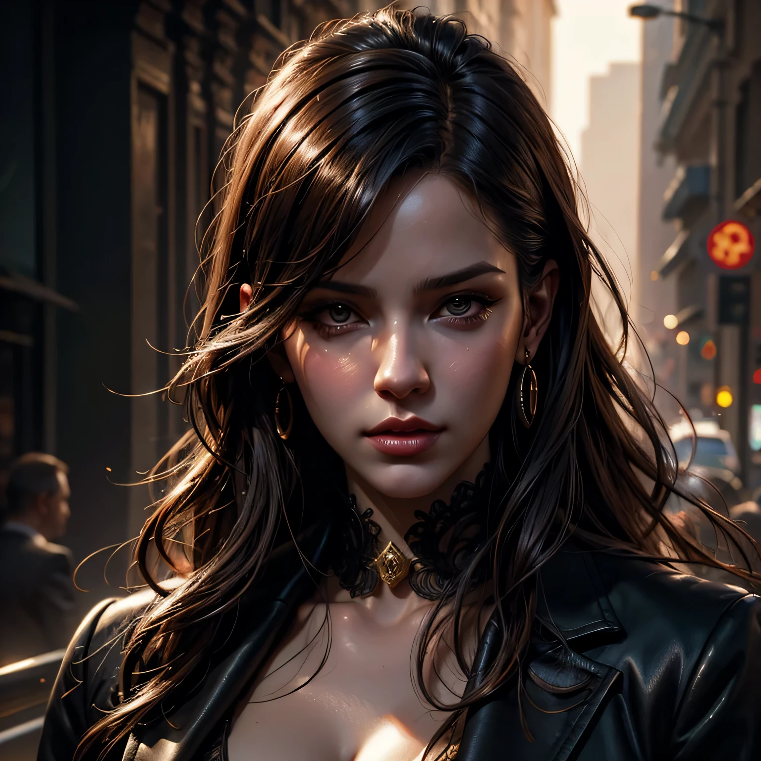 portrait of a mafia boss, close up, highly detailed, digital painting, ArtStation, concept art, smooth, sharp focus, Illustration by Wlop, Charlie Bowater et Alexandra Fomina, solid circle eyes, masterpiece, 4K, award winning
