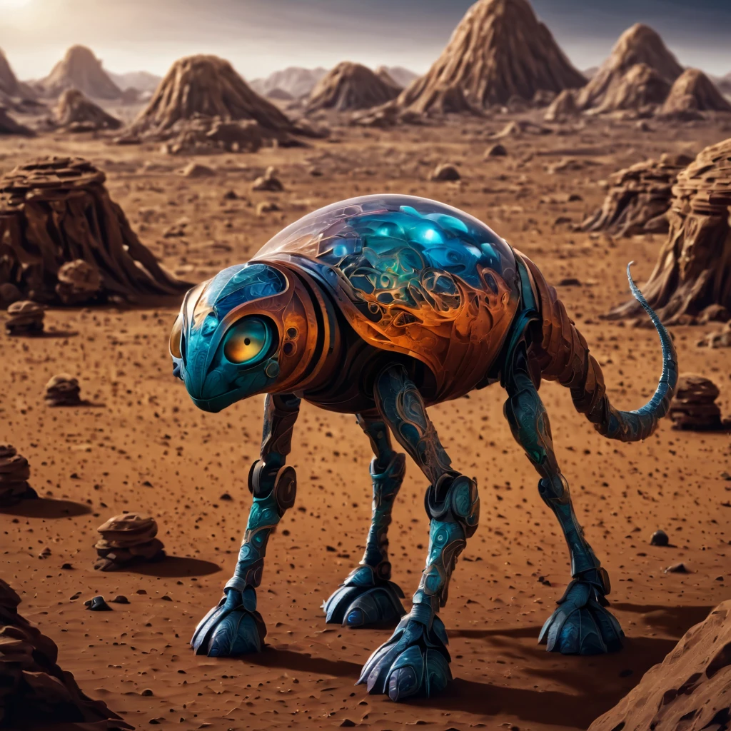 (masterpiece, best quality:1.2), Magical creatures from mars