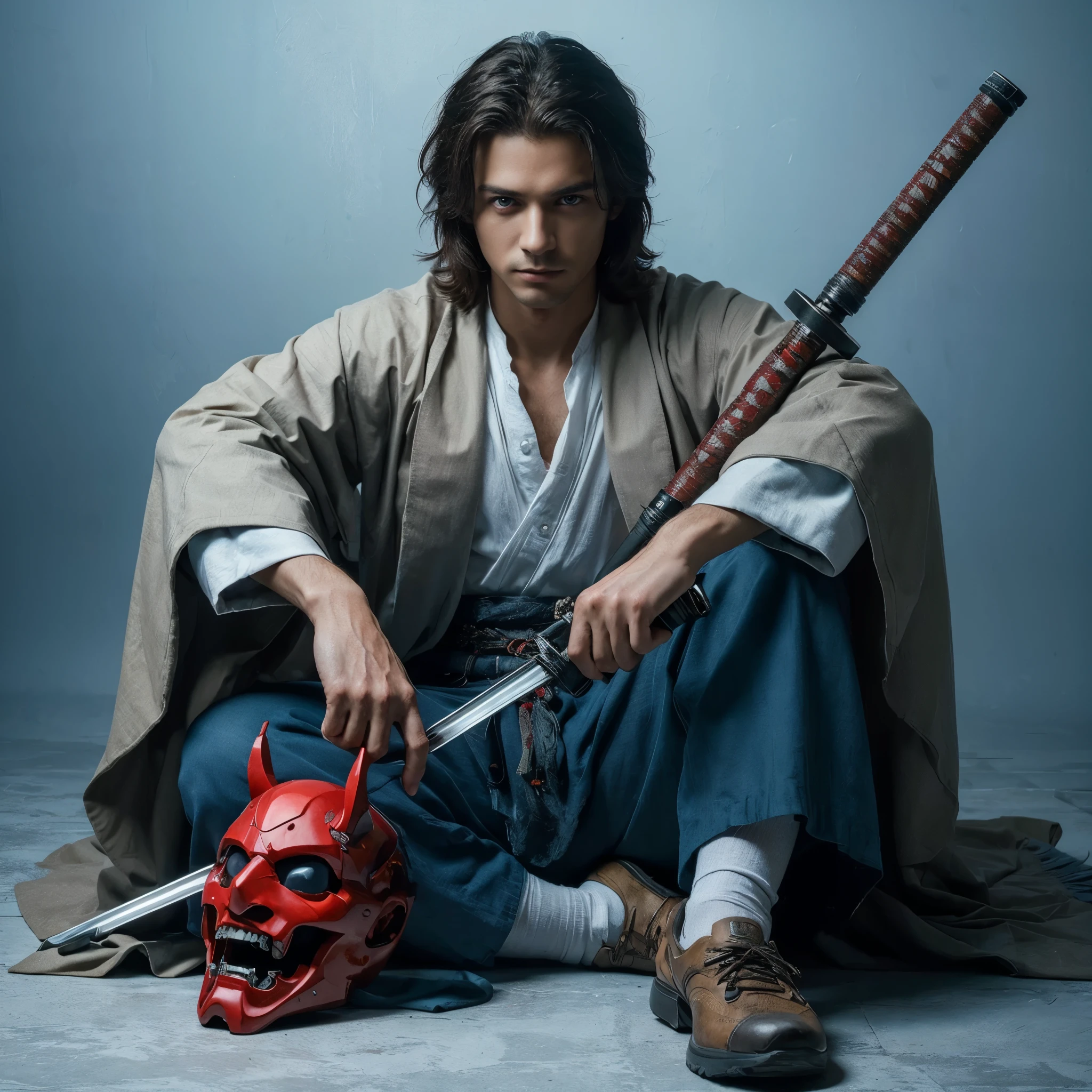 (masterpiece), (best quality), (ultra detailed), 1men, red eyes