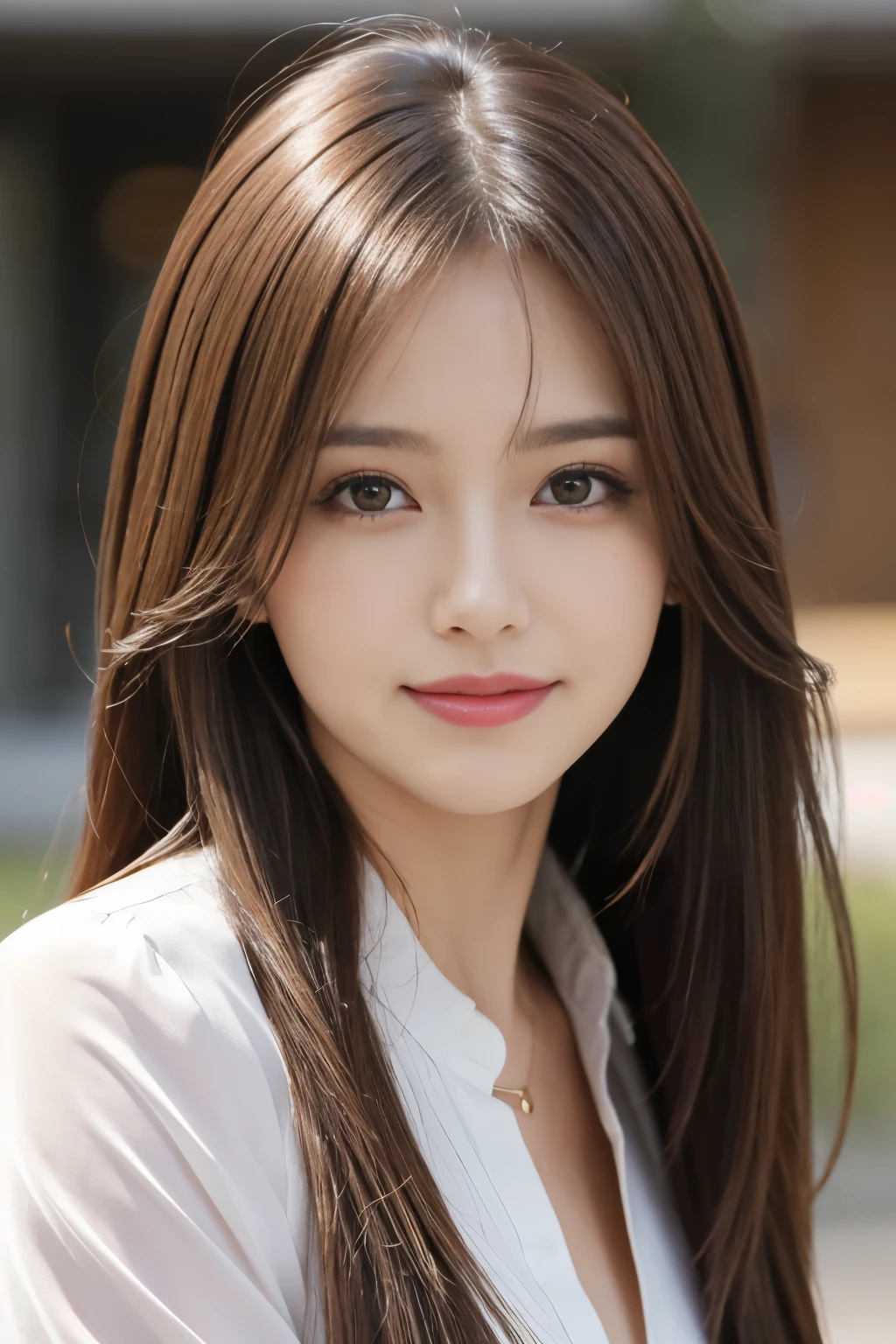 table top、highest quality、genuine、Super detailed、finely、High resolution、8k wallpaper、one beautiful woman、、、light brown disheveled hair、wearing a business suit、sharp focus、perfect dynamic composition、beautiful and detailed eyes、thin hair、詳細なgenuineな肌の質感、smile、close-up portrait、model body shape