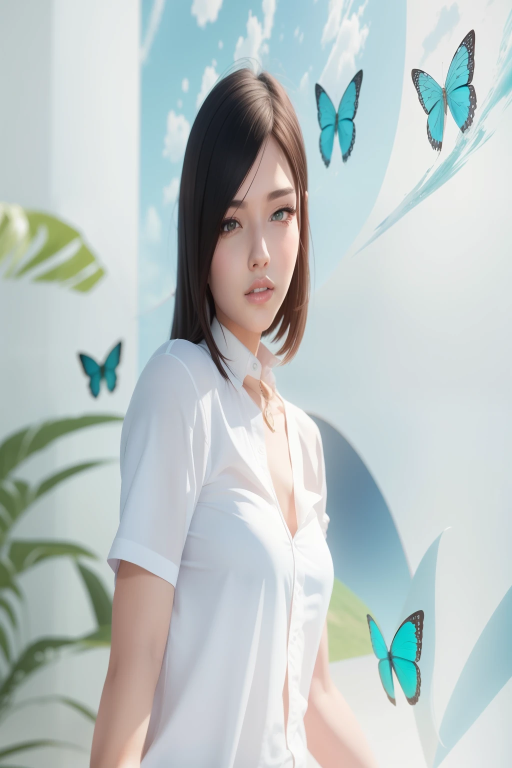 Disya a beautiful woman 20 year, artgerm and atey ghailan, ross tran 8 k, artwork in the style of guweiz, makoto shinkai and artgerm, makoto shinkai ( apex legends ), ross tran style, digital art ilya kuvshinov, realistic anime 3 d style, whole body,red lips ,big and pink bra, undress