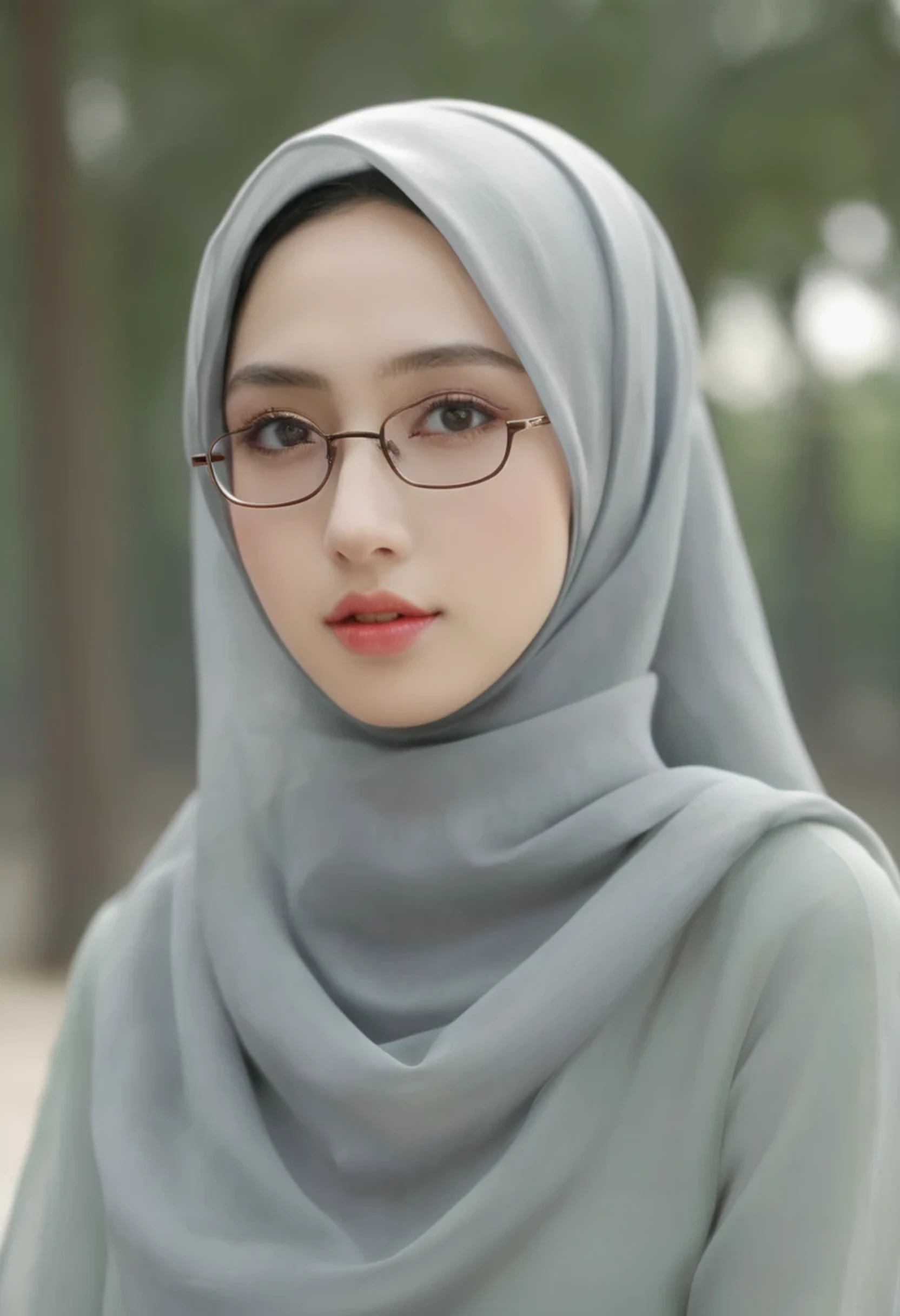 1girl, solo, beautiful face, high detailed realistic eyes, double eyelids, high detailed realistic pupils, (upon body from head to waist:1.36), (wearing hijab:1.37), (moslem headscarf:1.37), reading glasses, sitting alone on a long chair, amazing mosque park background, taj mahal, best quality, masterpiece, highres, black and white moslem female dress, Beautiful face, (upon body from head to waist:1.35), tyndall effect, photorealistic, dark studio, two tone lighting, 8k uhd, dslr, soft lighting, high quality, volumetric lighting, candid, Photograph, high resolution, 4k, 8k, Bokeh, (hyperrealistic girl), (illustration), (high resolution), (extremely detailed), (best illustration), (beautiful detailed eyes), (best quality), (ultra-detailed), (masterpiece), (wallpaper), (photorealistic), (natural light), (rim lighting), (detailed face), (high detailed realistic skin face texture), (anatomically correct), (heterochromic eyes), (detailed eyes), (sparkling eyes), (dynamic pose), (hair completely covered by the hijab:1.35), looking to viewer