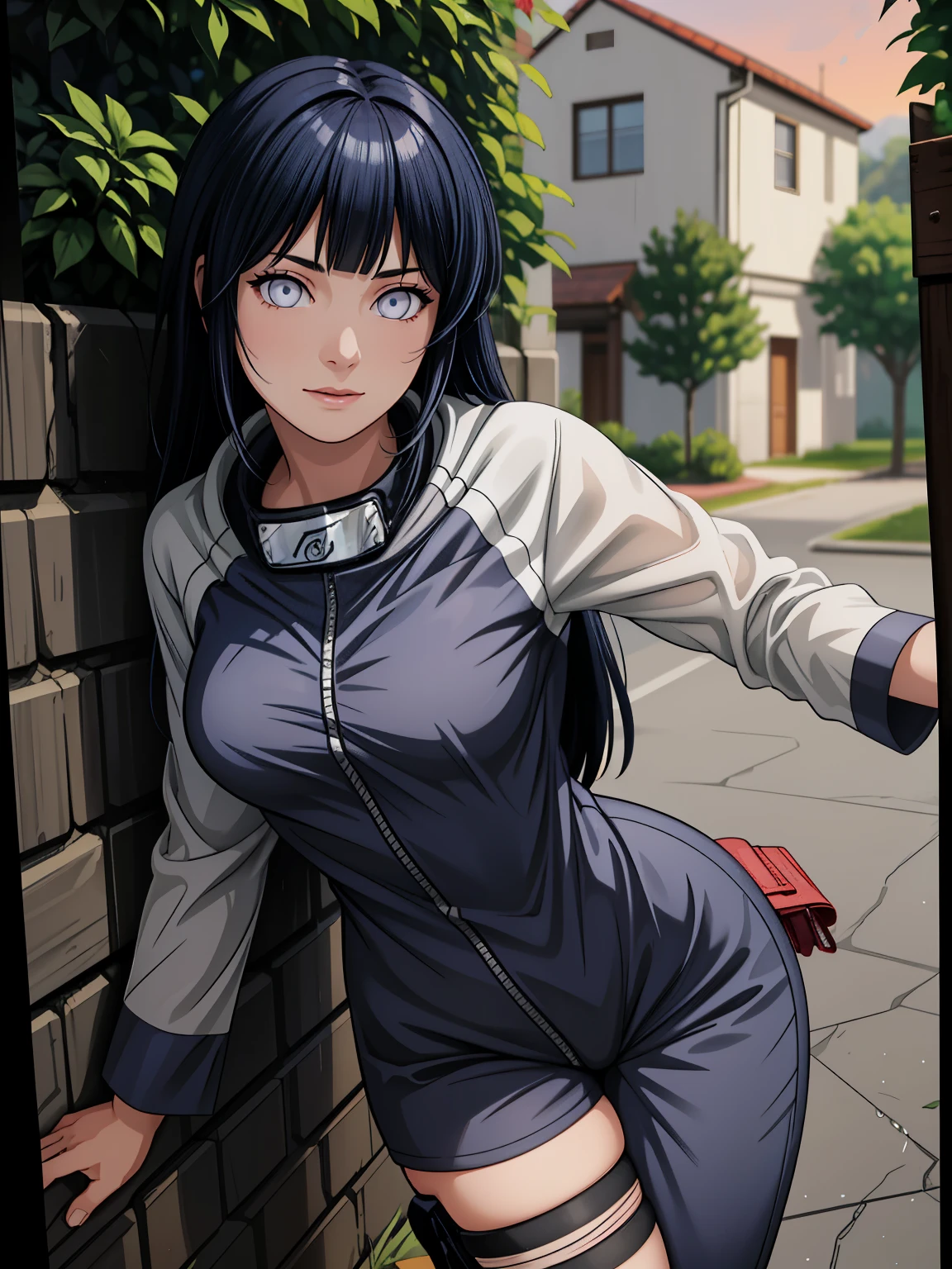 ((masterpiece)), (best quality),, official art, extremely detailed CG unity 8k wallpaper, highly detailed, shiny skin, Depth of field, vivid color,, 1girl, (curvy:0.6), (full body:0.8), girl wearing sexy clothes, sexy , portrait sophie mudd, casual pose, gorgeous young model, cute young woman, a beautiful -aged girl, very pretty model, young , cute young girl, beautiful young girl, beautiful model, long black/blue hair, dark hair, shiny hair, young and cute girl, girl, Hinata, Naruto, Hinata anime, anime, looking at me, high shadow texturing, shadows included, looking epic, epic background, epic place, single person, nobody else, wearing swimsuit, wearing somethink cute, wearing cute dress, adorable, kawaii, cute, proud, happy, definision of happines, rainy day, rain, light source, epic lighting, sunning, 18+ , epic background, super epic backgorund, backgorund theme, suepr shadowing, shadows, dynamic lighting, wearing sexy clothes of random color, (Background: old town, sunset, sunny forest, nature), poses: (Poses: leaning over wall, standing, legs crossed), light face, light outline lines, realistic, hyper detailer, high details